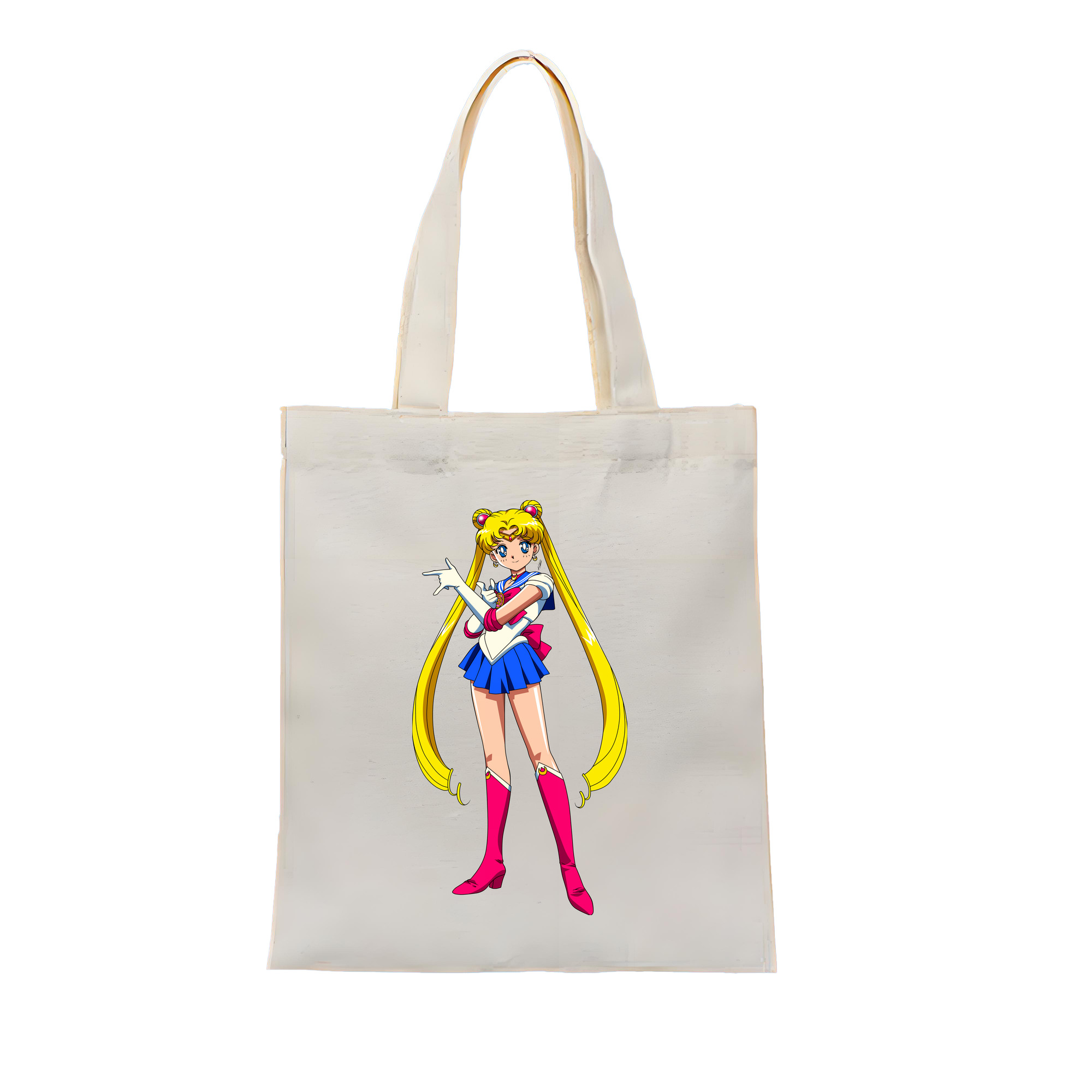 （画像用） 美少女戦士セーラームーン 月野 うさぎ つきの うさぎ Sailor Moon Tsukino Usagi 縦型キャンバス生地手提げバッグ　トートバッグ