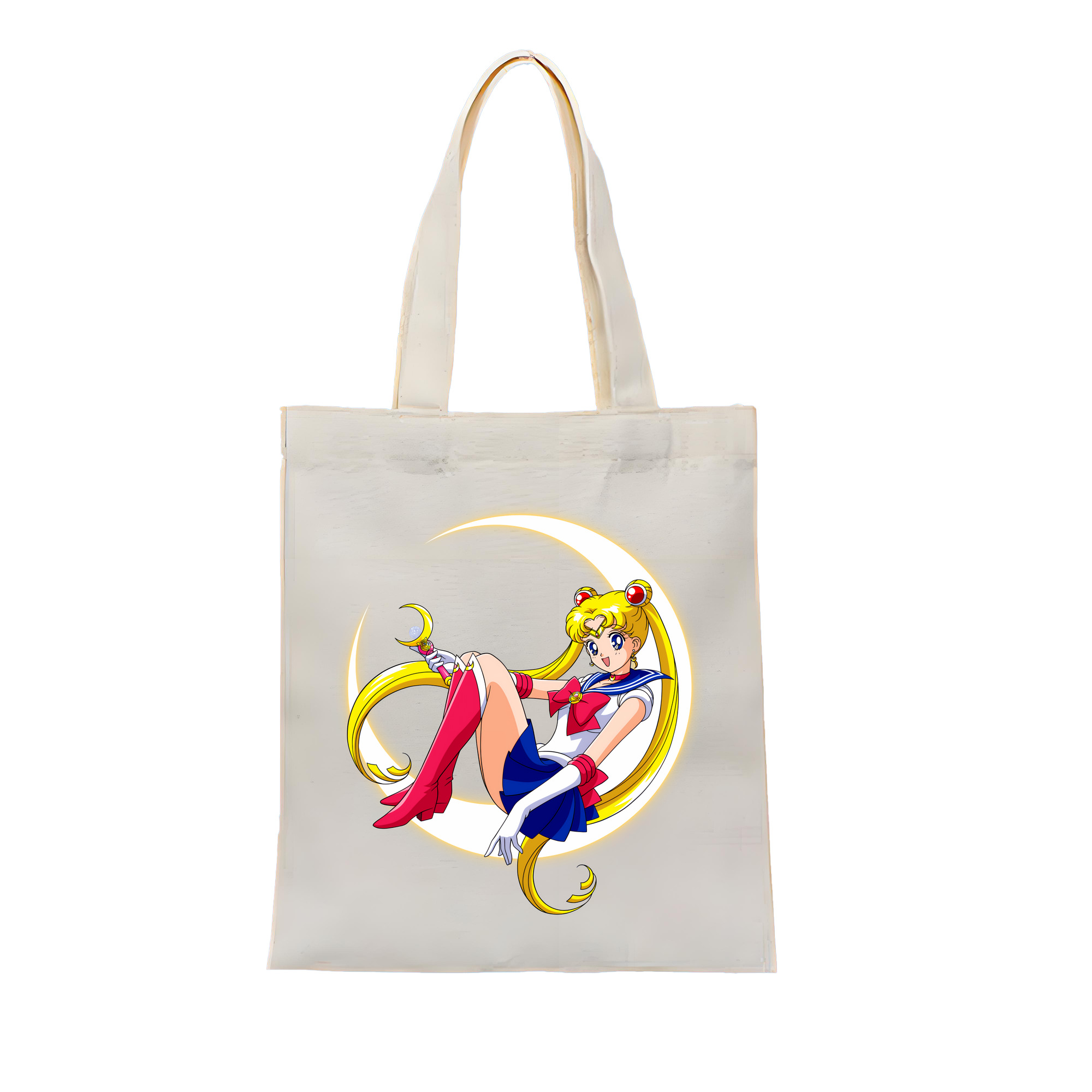 （画像用） 美少女戦士セーラームーン 月野 うさぎ つきの うさぎ Sailor Moon Tsukino Usagi 縦型キャンバス生地手提げバッグ　トートバッグ