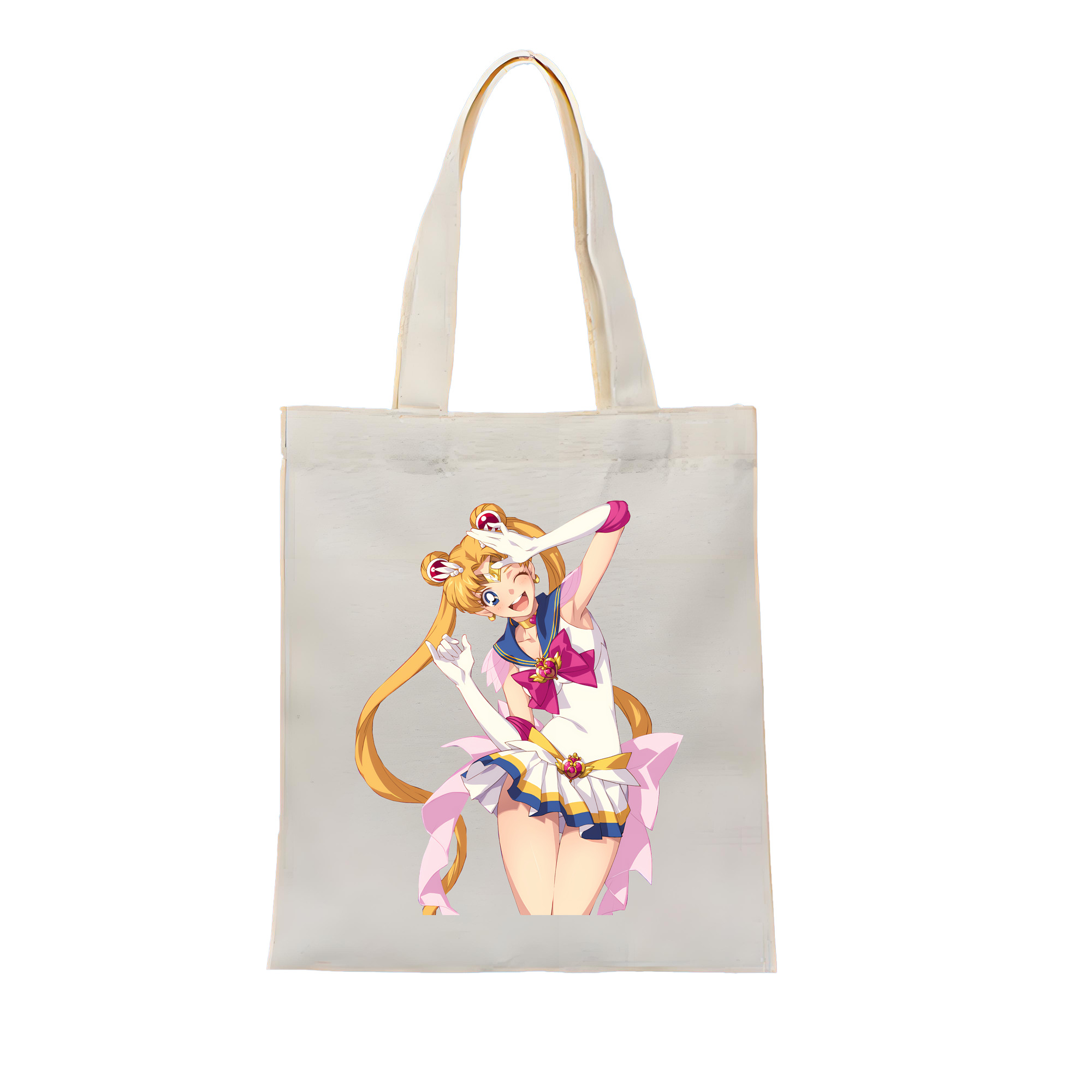 （画像用） 美少女戦士セーラームーン 月野 うさぎ つきの うさぎ Sailor Moon Tsukino Usagi 縦型キャンバス生地手提げバッグ　トートバッグ