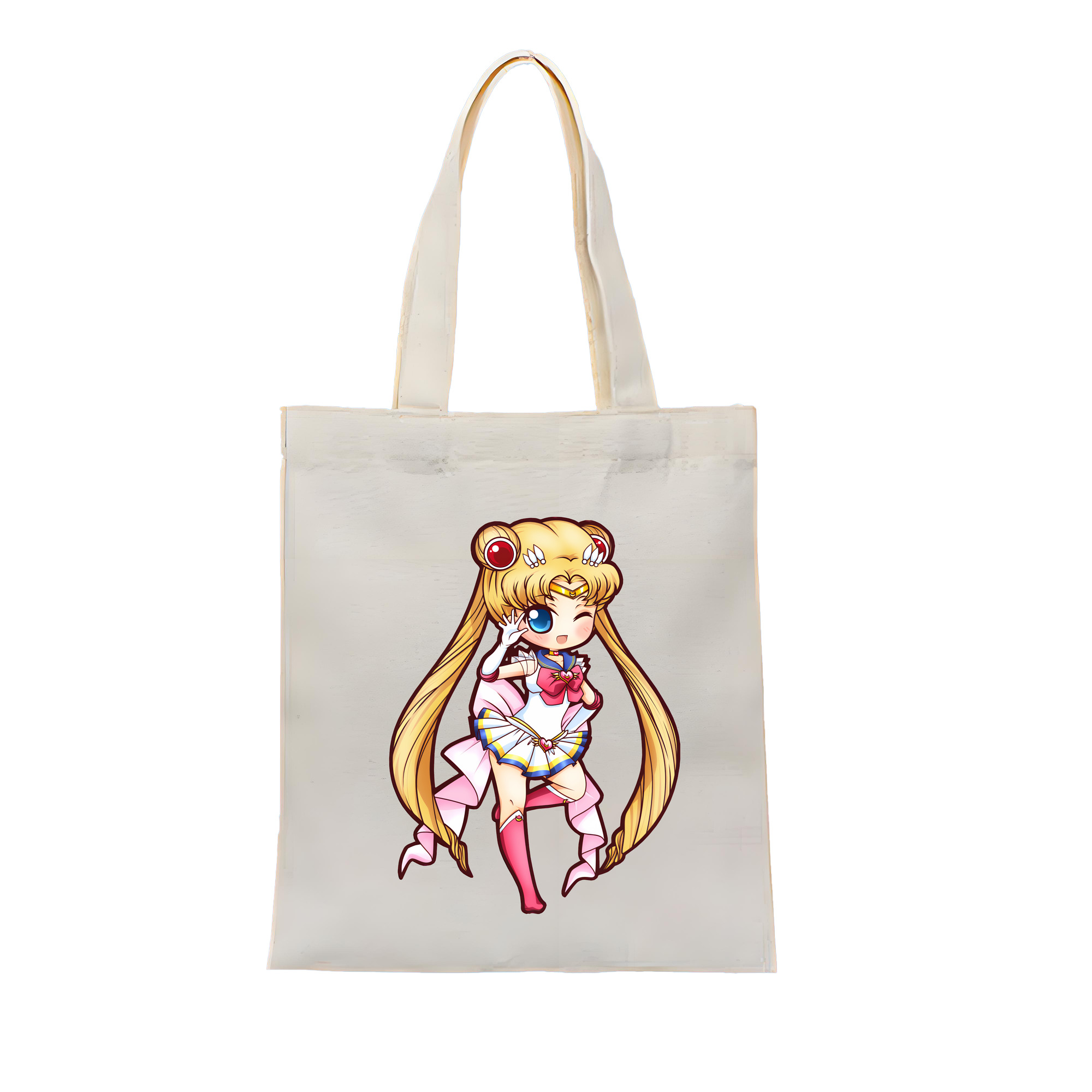 （画像用） 美少女戦士セーラームーン 月野 うさぎ つきの うさぎ Sailor Moon Tsukino Usagi 縦型キャンバス生地手提げバッグ　トートバッグ