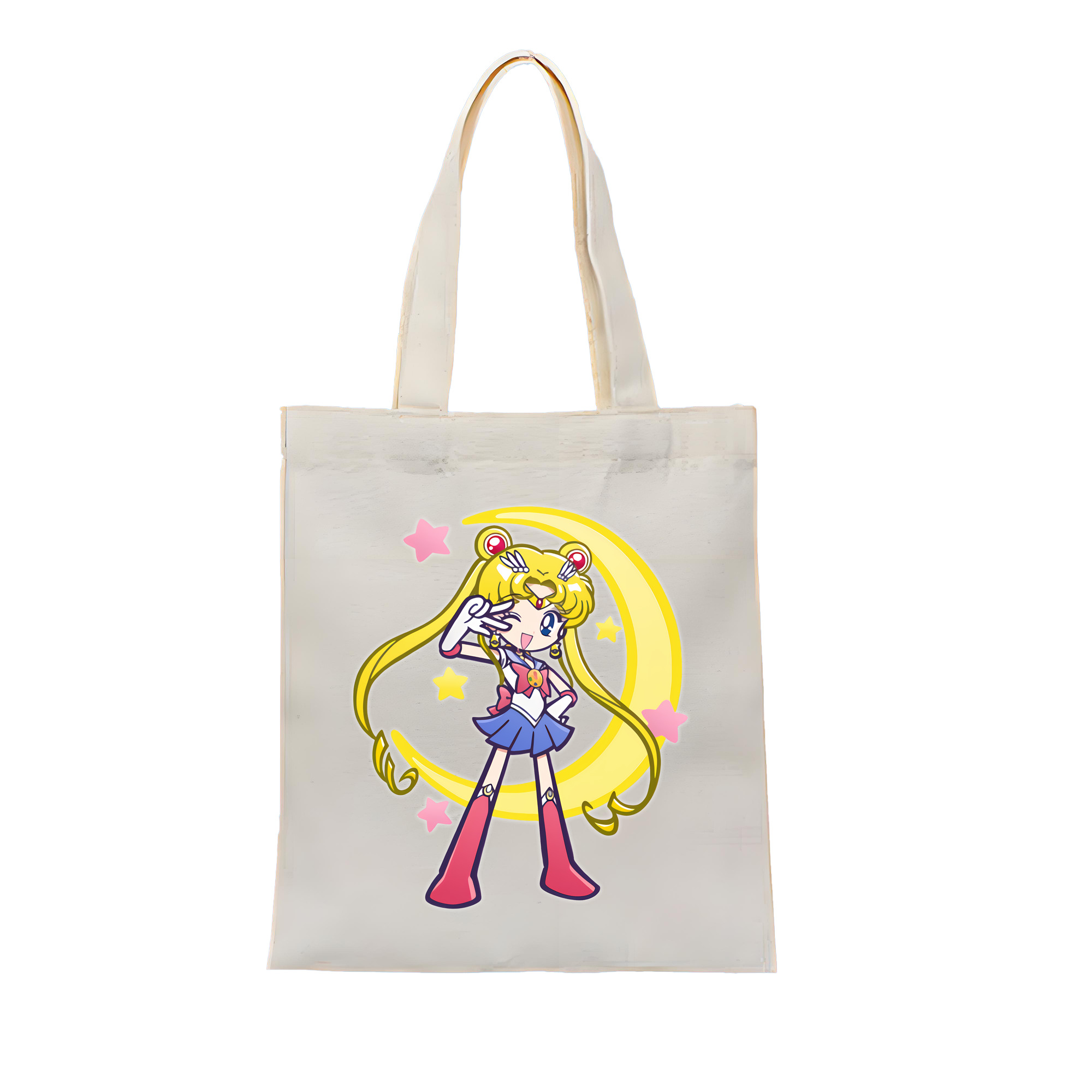 （画像用） 美少女戦士セーラームーン 月野 うさぎ つきの うさぎ Sailor Moon Tsukino Usagi 縦型キャンバス生地手提げバッグ　トートバッグ