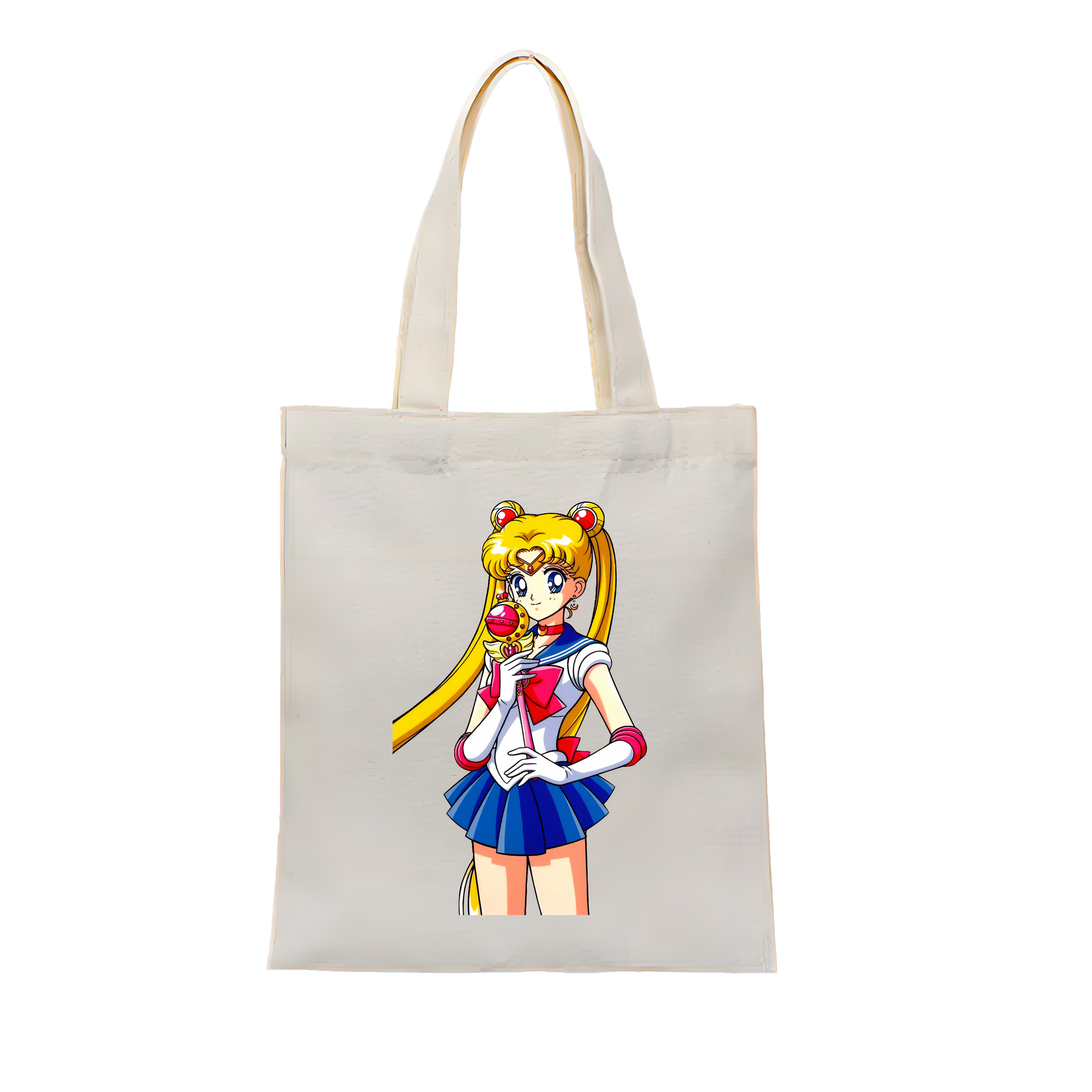 （画像用） 美少女戦士セーラームーン 月野 うさぎ つきの うさぎ Sailor Moon Tsukino Usagi 縦型キャンバス生地手提げバッグ　トートバッグ