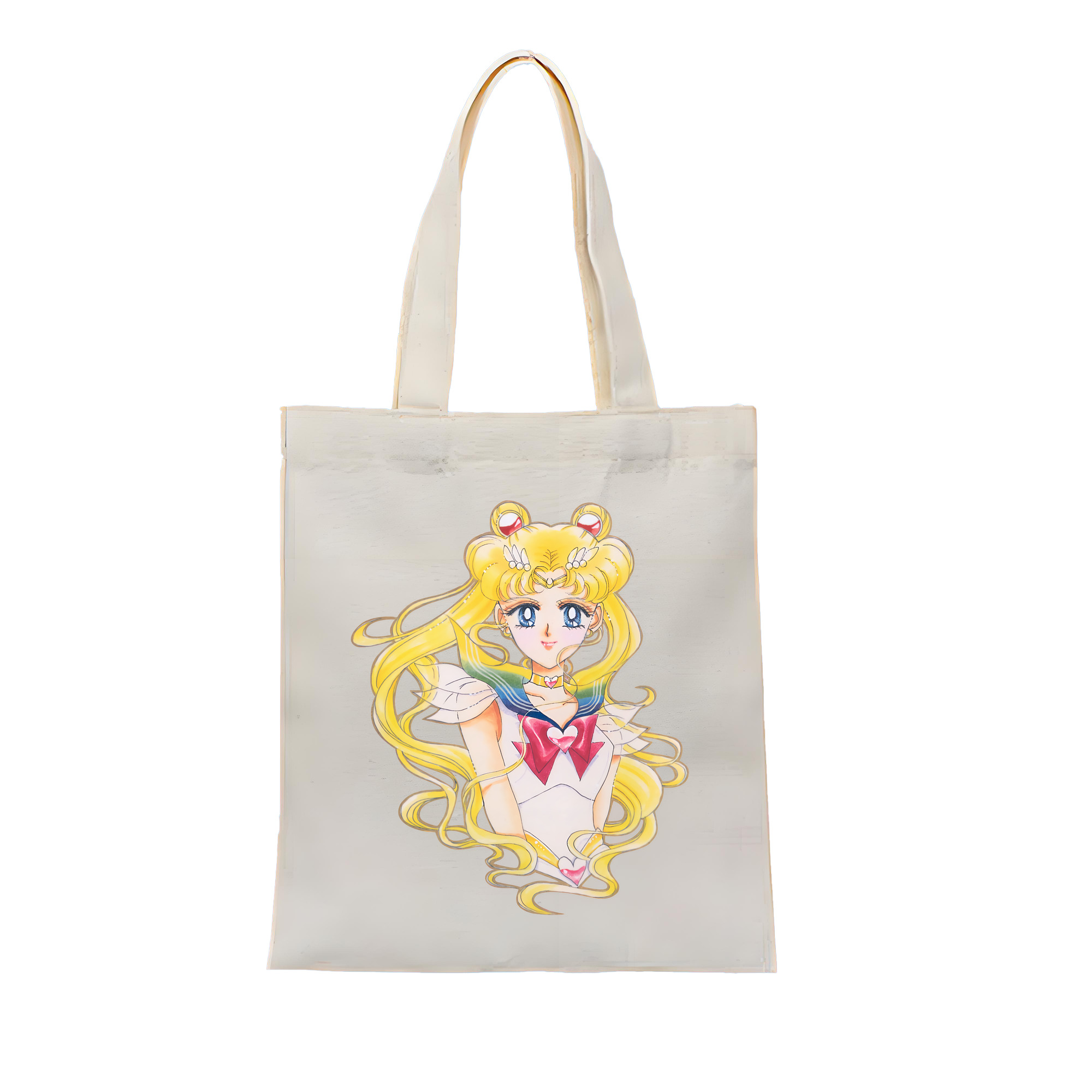（画像用） 美少女戦士セーラームーン 月野 うさぎ つきの うさぎ Sailor Moon Tsukino Usagi 縦型キャンバス生地手提げバッグ　トートバッグ