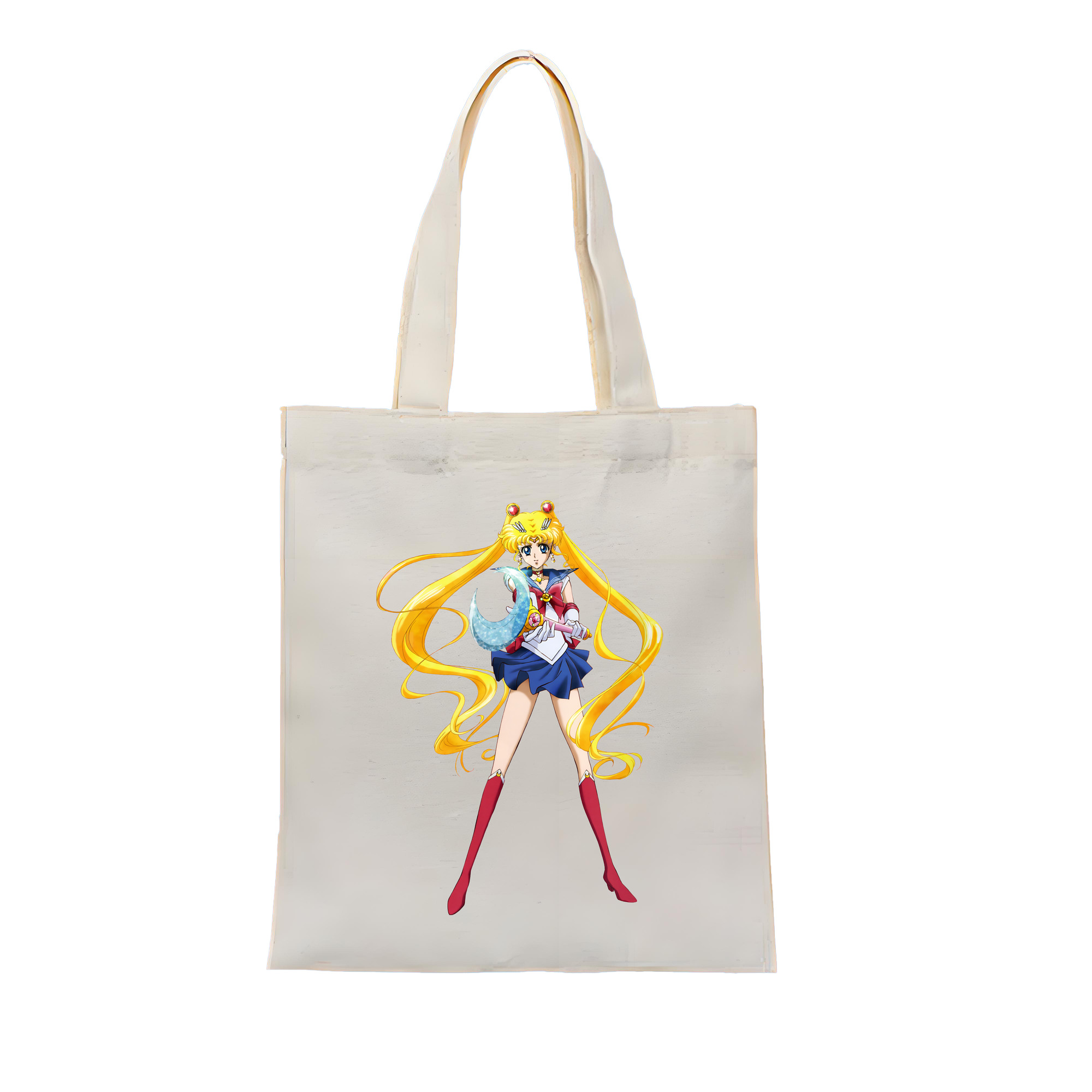 （画像用） 美少女戦士セーラームーン 月野 うさぎ つきの うさぎ Sailor Moon Tsukino Usagi 縦型キャンバス生地手提げバッグ　トートバッグ