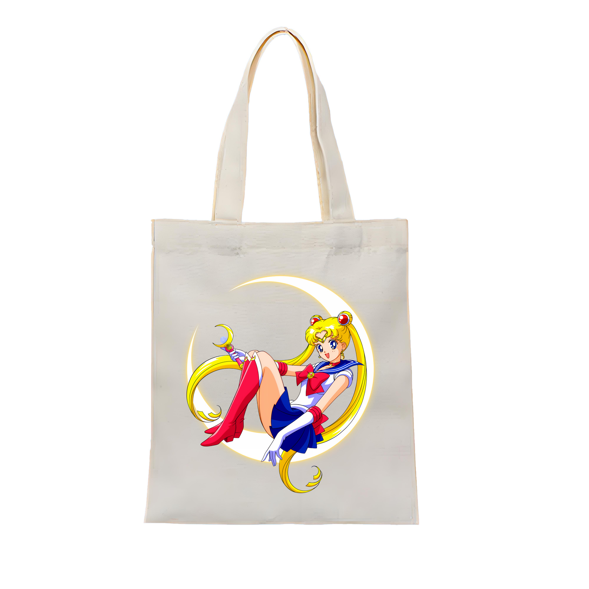 （画像用） 美少女戦士セーラームーン 月野 うさぎ つきの うさぎ Sailor Moon Tsukino Usagi 縦型キャンバス生地手提げバッグ　トートバッグ