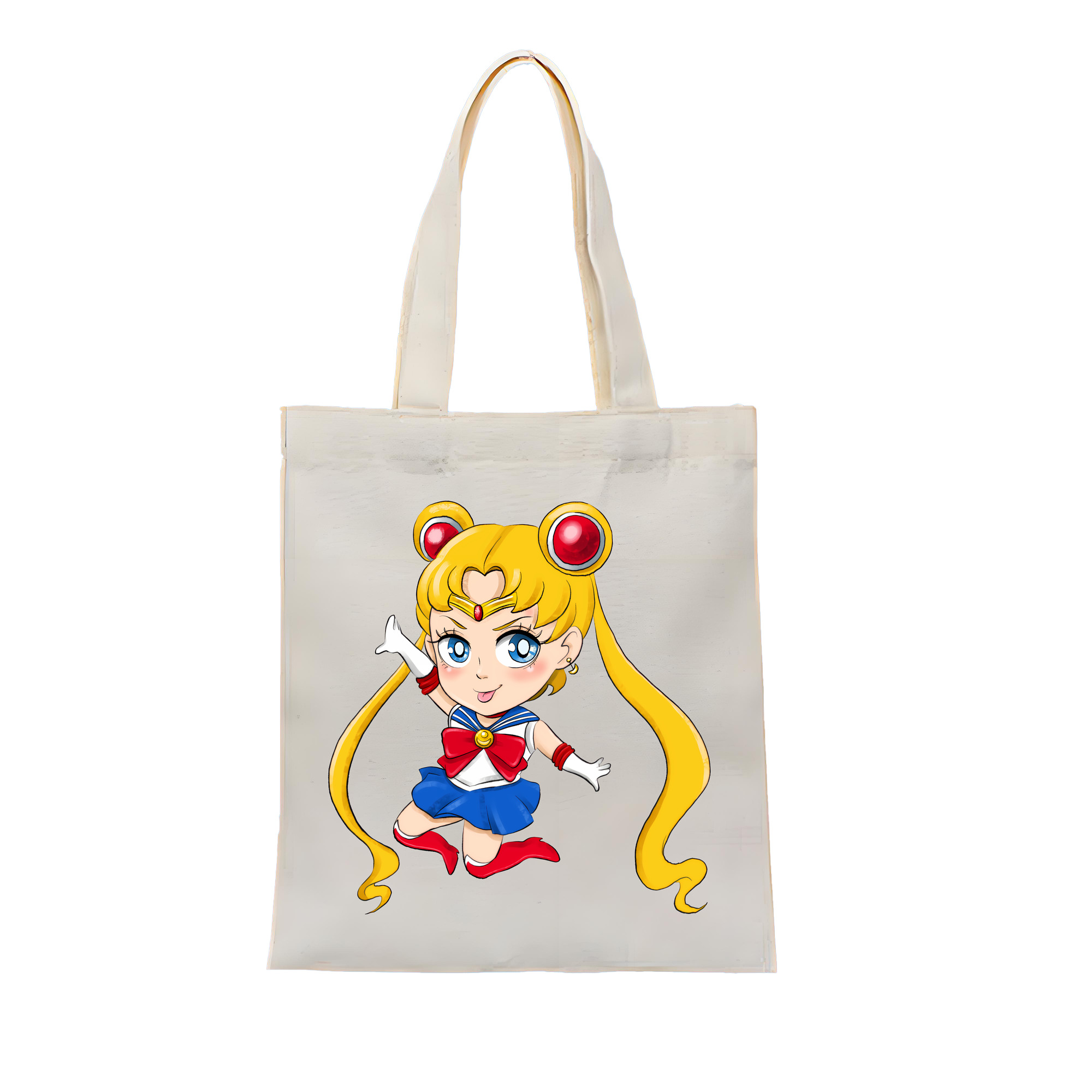 （画像用） 美少女戦士セーラームーン 月野 うさぎ つきの うさぎ Sailor Moon Tsukino Usagi 縦型キャンバス生地手提げバッグ　トートバッグ