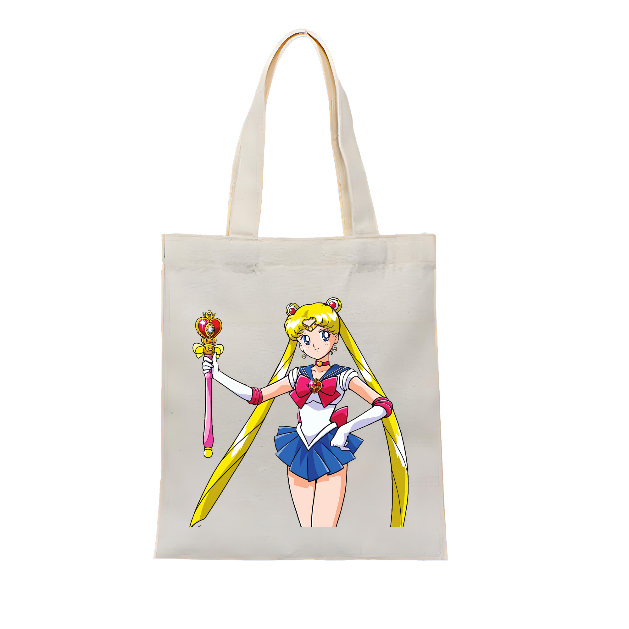 （画像用） 美少女戦士セーラームーン 月野 うさぎ つきの うさぎ Sailor Moon Tsukino Usagi 縦型キャンバス生地手提げバッグ　トートバッグ