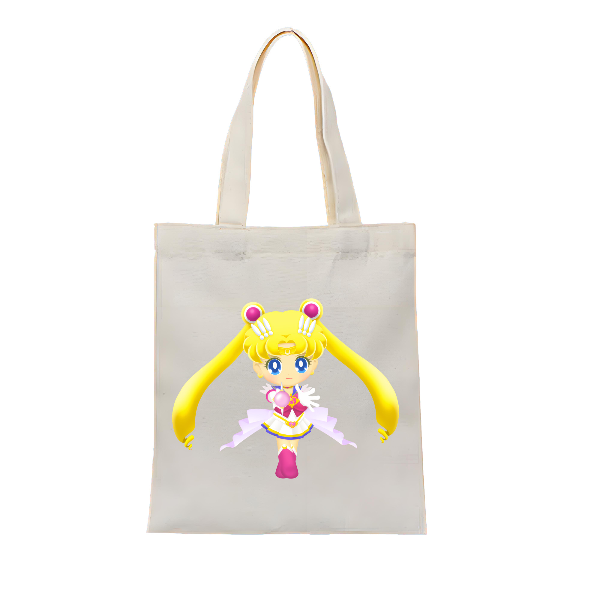 （画像用） 美少女戦士セーラームーン 月野 うさぎ つきの うさぎ Sailor Moon Tsukino Usagi 縦型キャンバス生地手提げバッグ　トートバッグ