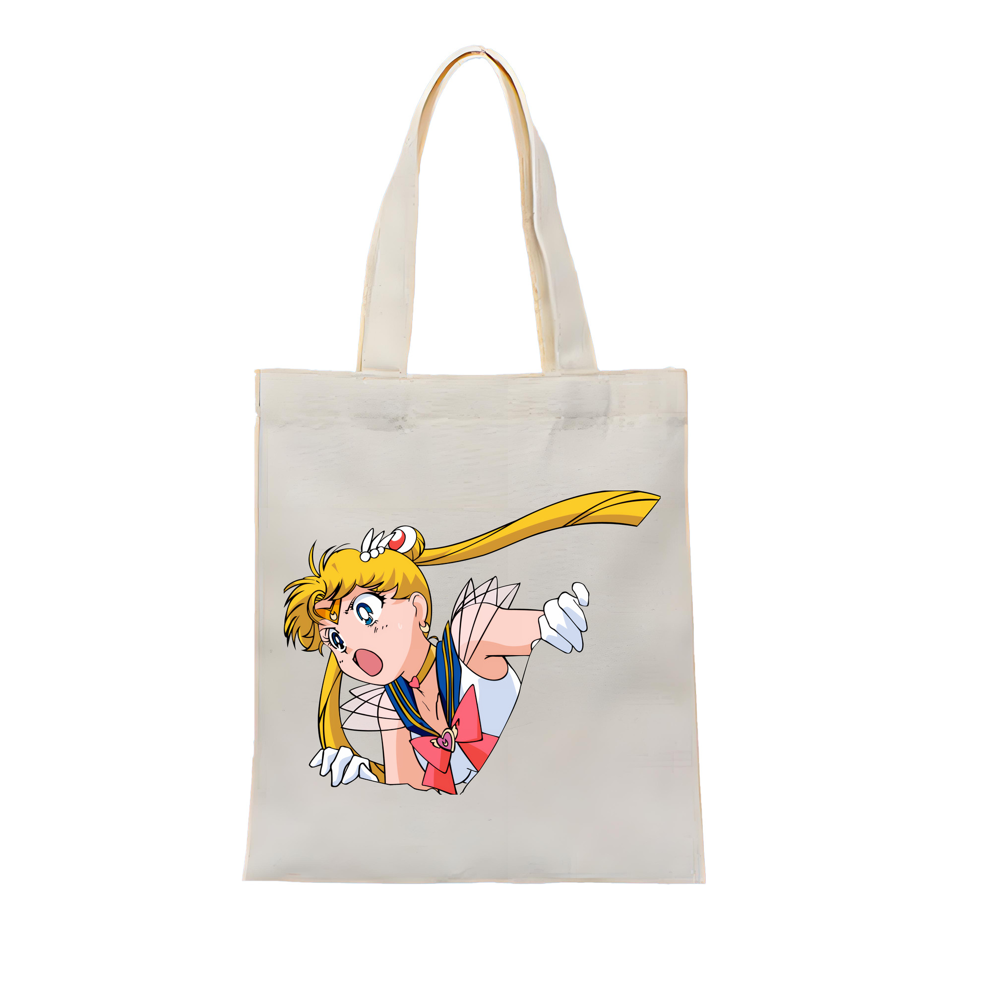 （画像用） 美少女戦士セーラームーン 月野 うさぎ つきの うさぎ Sailor Moon Tsukino Usagi 縦型キャンバス生地手提げバッグ　トートバッグ