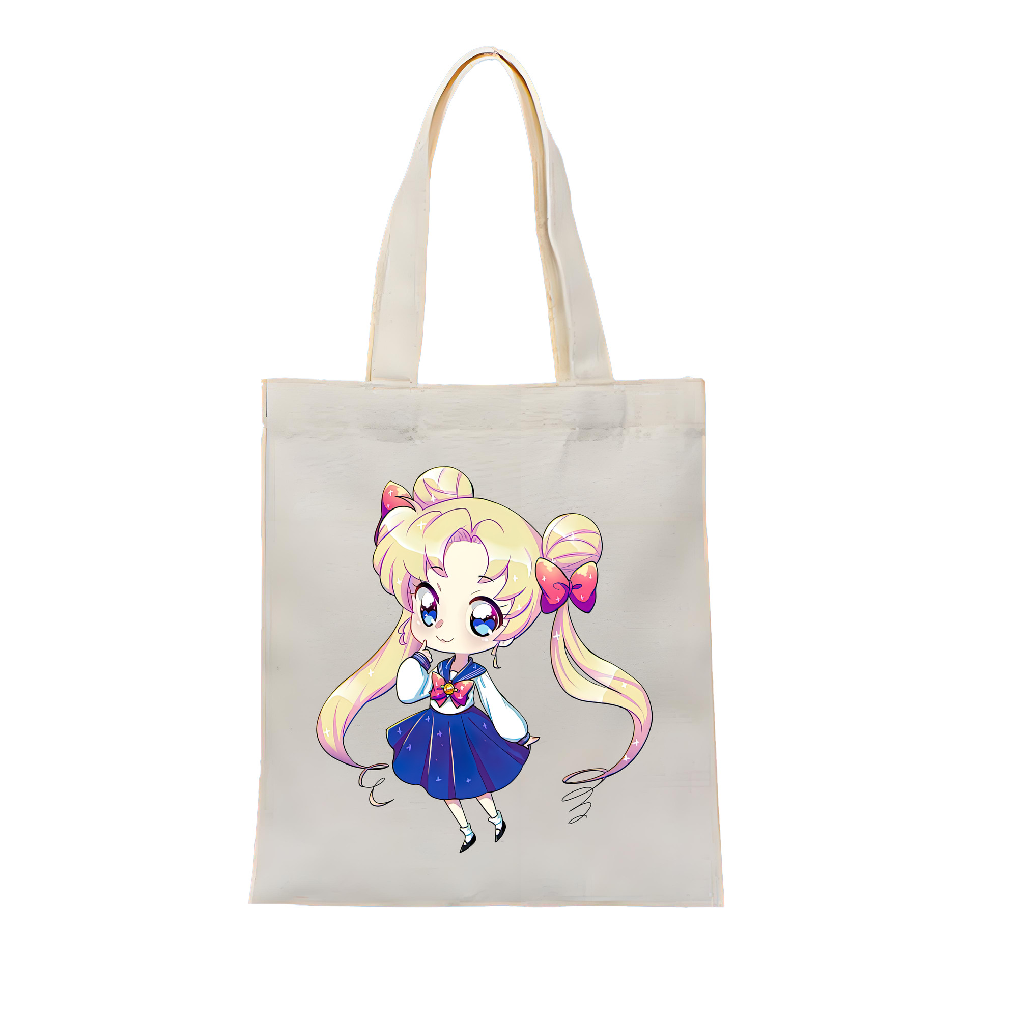 （画像用） 美少女戦士セーラームーン 月野 うさぎ つきの うさぎ Sailor Moon Tsukino Usagi 縦型キャンバス生地手提げバッグ　トートバッグ