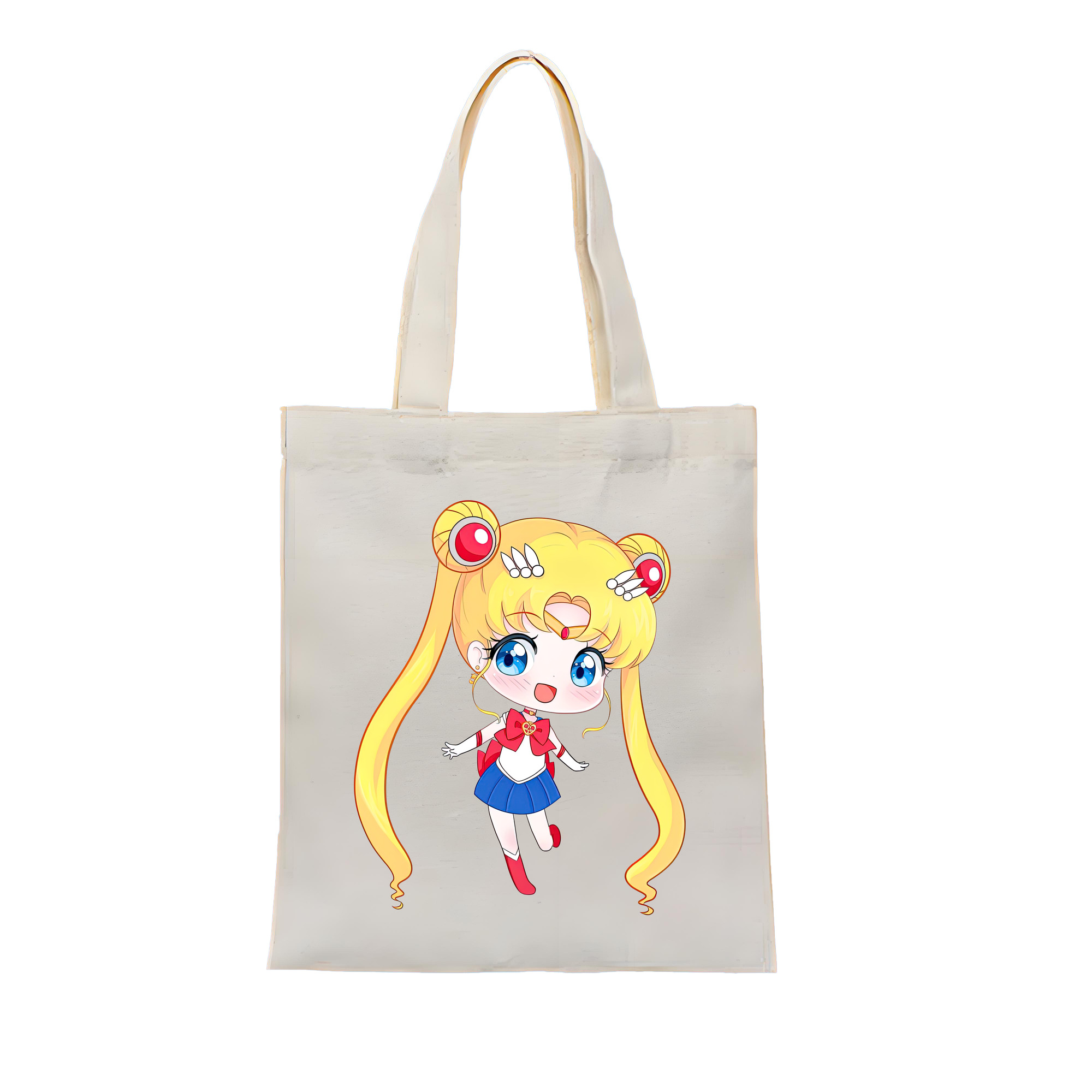 （画像用） 美少女戦士セーラームーン 月野 うさぎ つきの うさぎ Sailor Moon Tsukino Usagi 縦型キャンバス生地手提げバッグ　トートバッグ