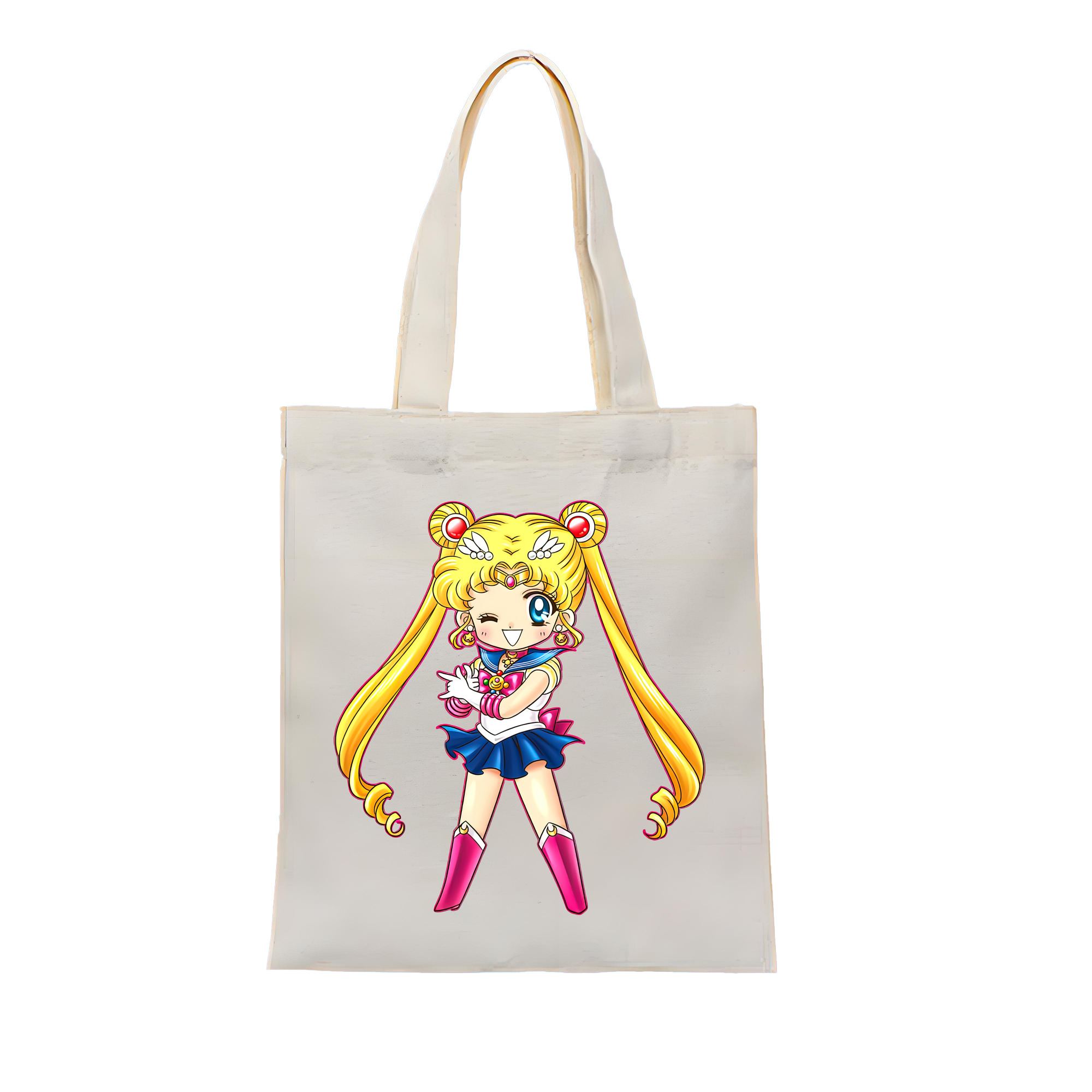 （画像用） 美少女戦士セーラームーン 月野 うさぎ つきの うさぎ Sailor Moon Tsukino Usagi 縦型キャンバス生地手提げバッグ　トートバッグ
