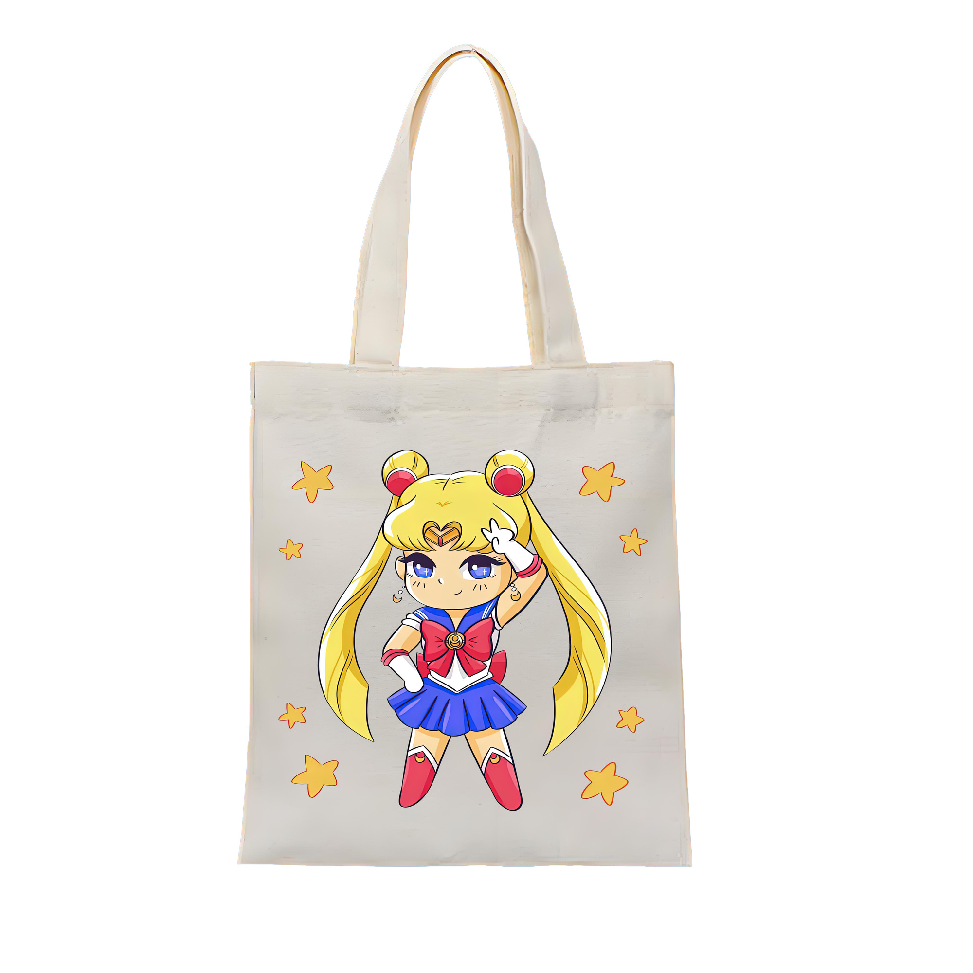 （画像用） 美少女戦士セーラームーン 月野 うさぎ つきの うさぎ Sailor Moon Tsukino Usagi 縦型キャンバス生地手提げバッグ　トートバッグ