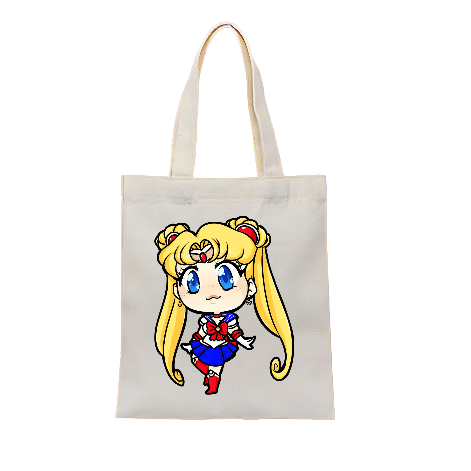 （画像用） 美少女戦士セーラームーン 月野 うさぎ つきの うさぎ Sailor Moon Tsukino Usagi 縦型キャンバス生地手提げバッグ　トートバッグ