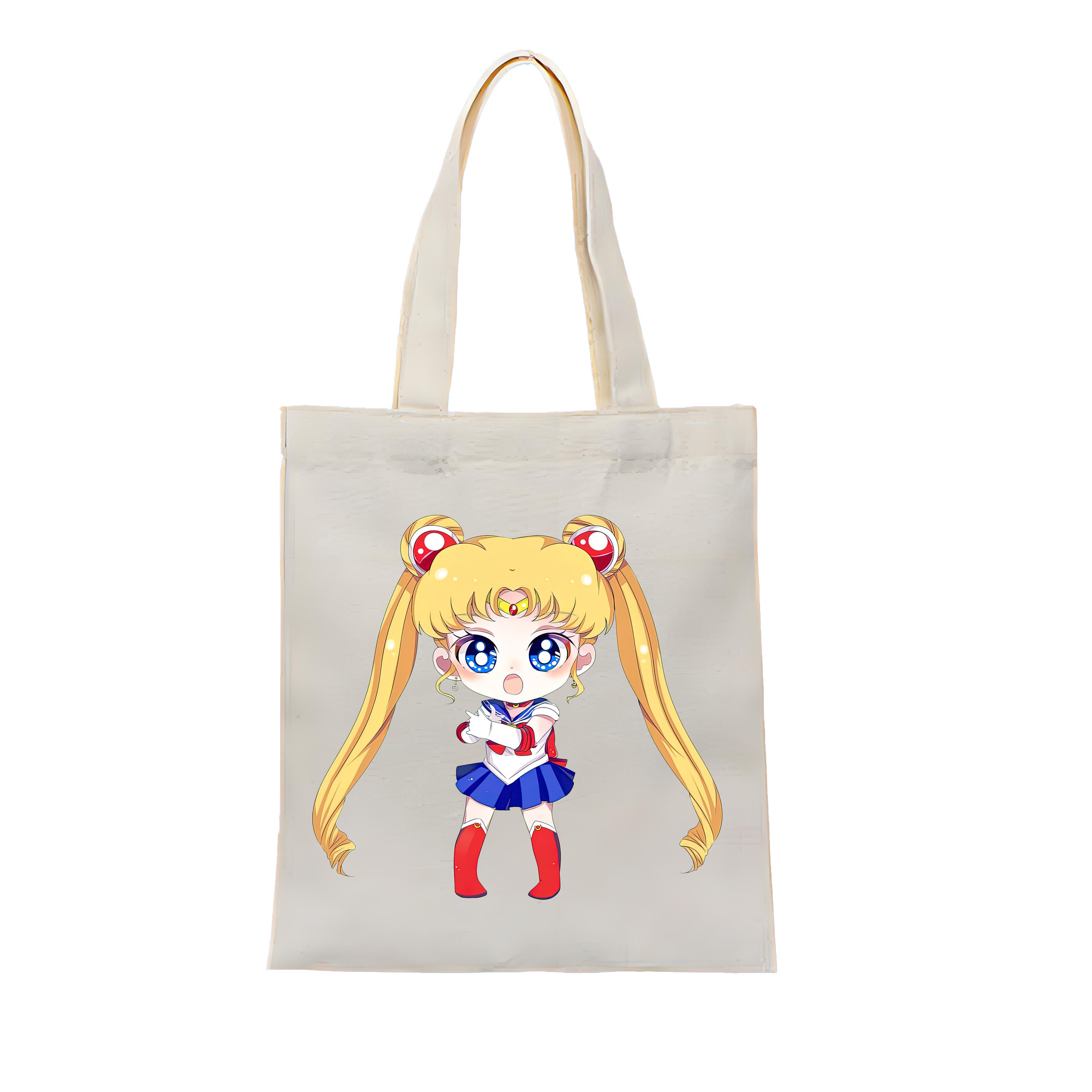（画像用） 美少女戦士セーラームーン 月野 うさぎ つきの うさぎ Sailor Moon Tsukino Usagi 縦型キャンバス生地手提げバッグ　トートバッグ