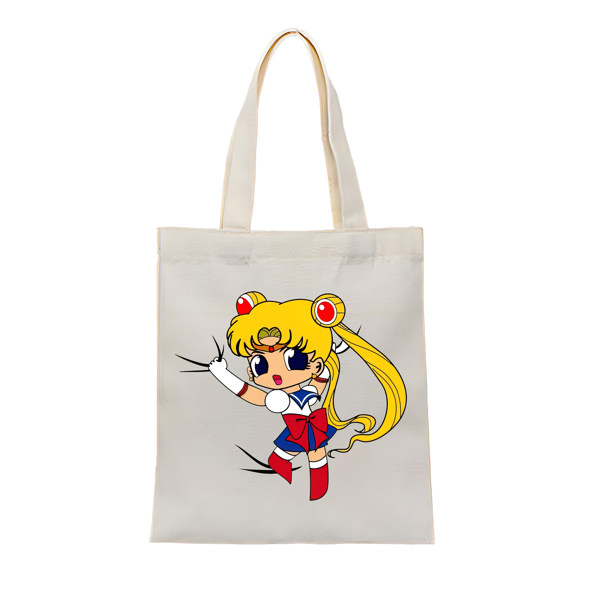（画像用） 美少女戦士セーラームーン 月野 うさぎ つきの うさぎ Sailor Moon Tsukino Usagi 縦型キャンバス生地手提げバッグ　トートバッグ