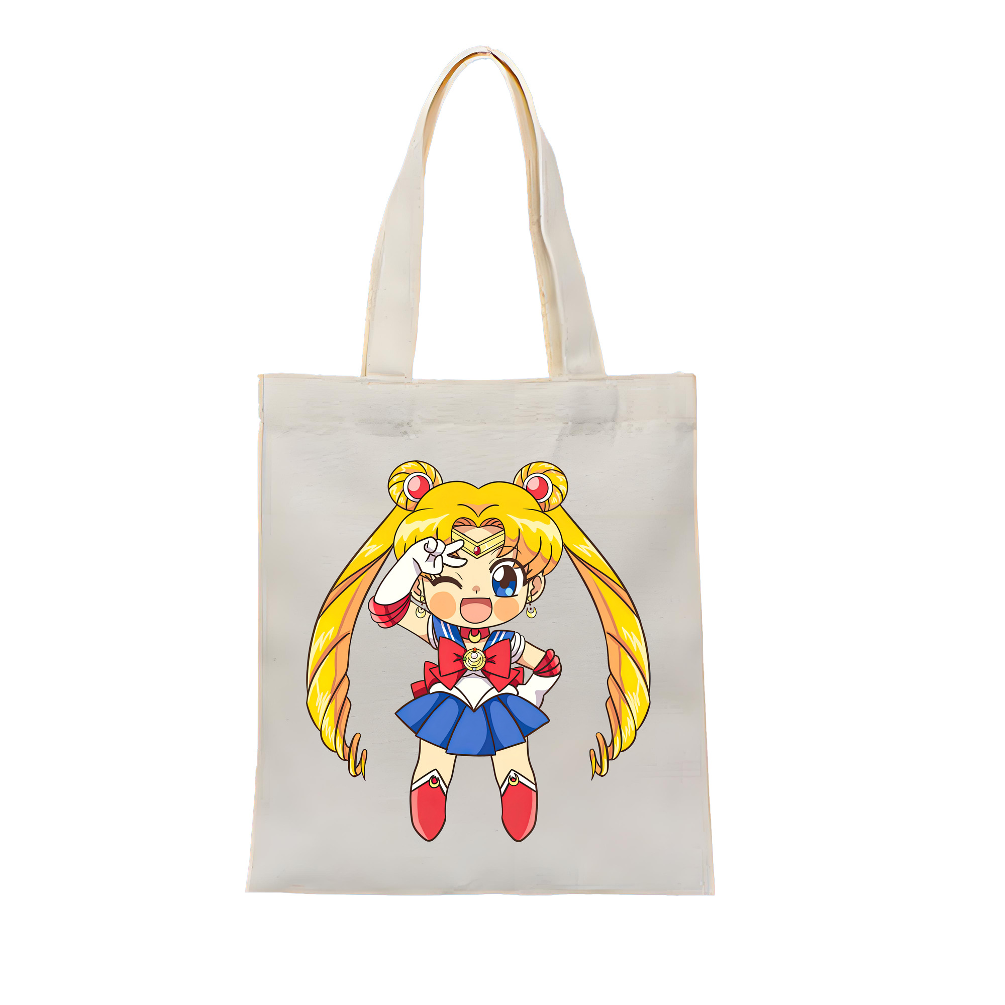 （画像用） 美少女戦士セーラームーン 月野 うさぎ つきの うさぎ Sailor Moon Tsukino Usagi 縦型キャンバス生地手提げバッグ　トートバッグ