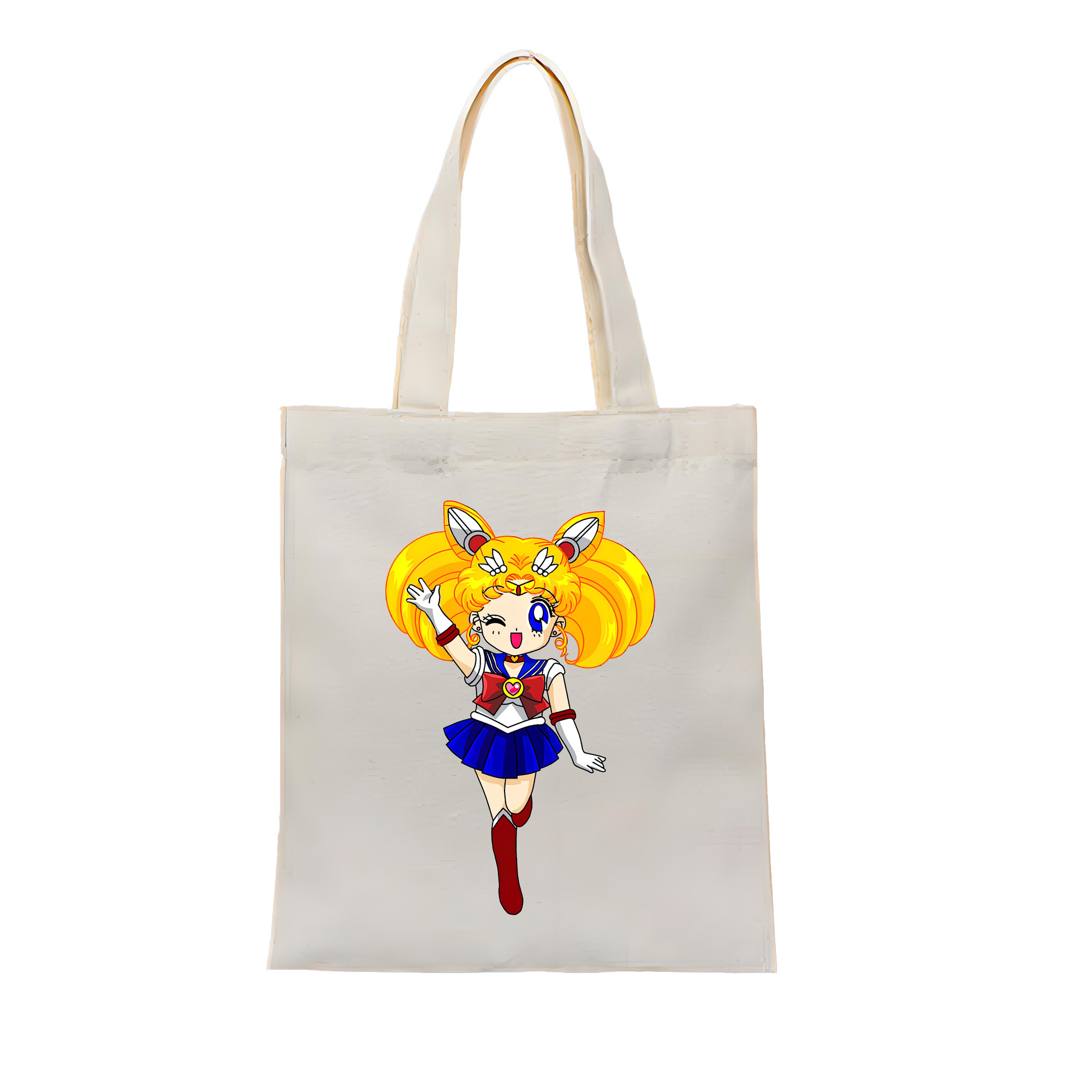 （画像用） 美少女戦士セーラームーン 月野 うさぎ つきの うさぎ Sailor Moon Tsukino Usagi 縦型キャンバス生地手提げバッグ　トートバッグ