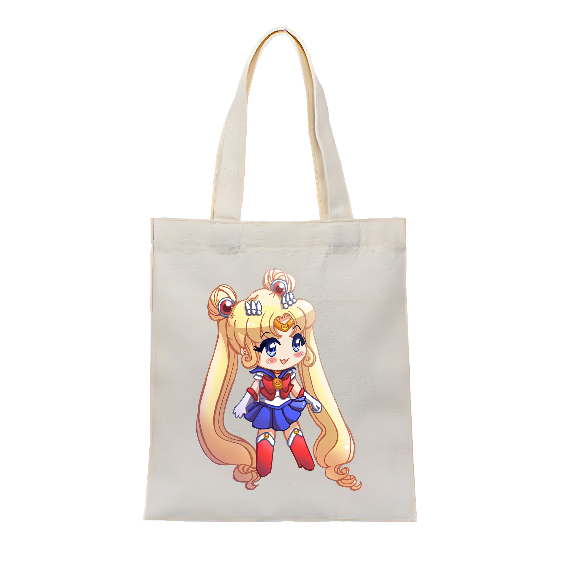 （画像用） 美少女戦士セーラームーン 月野 うさぎ つきの うさぎ Sailor Moon Tsukino Usagi 縦型キャンバス生地手提げバッグ　トートバッグ