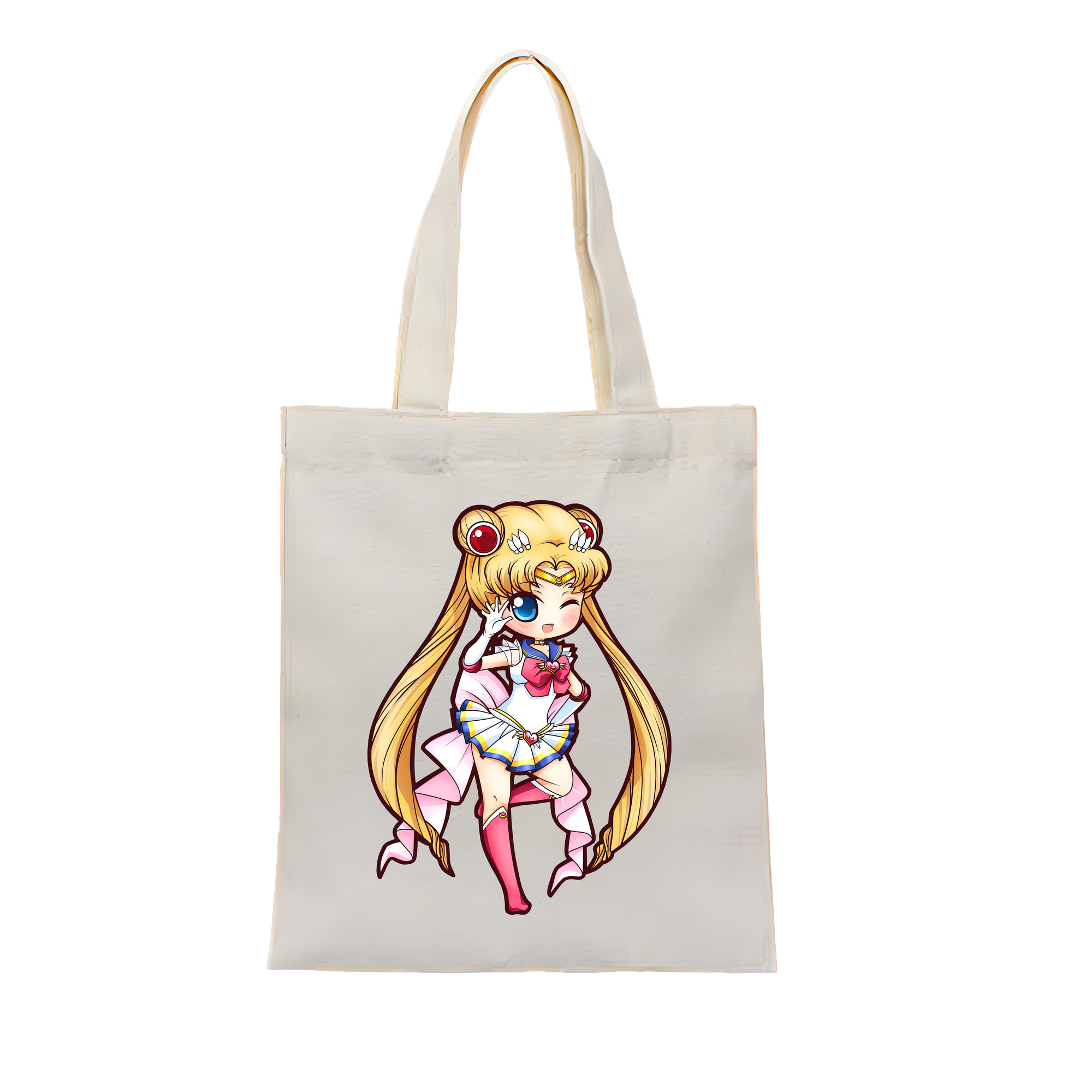 （画像用） 美少女戦士セーラームーン 月野 うさぎ つきの うさぎ Sailor Moon Tsukino Usagi 縦型キャンバス生地手提げバッグ　トートバッグ
