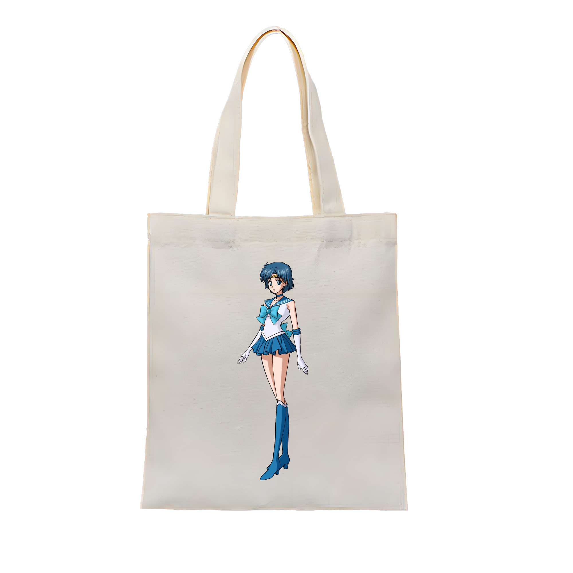 （画像用） 美少女戦士セーラームーン 水野 亜美 みずの あみ Sailor Moon Mizuno Ami 縦型キャンバス生地手提げバッグ　トートバッグ