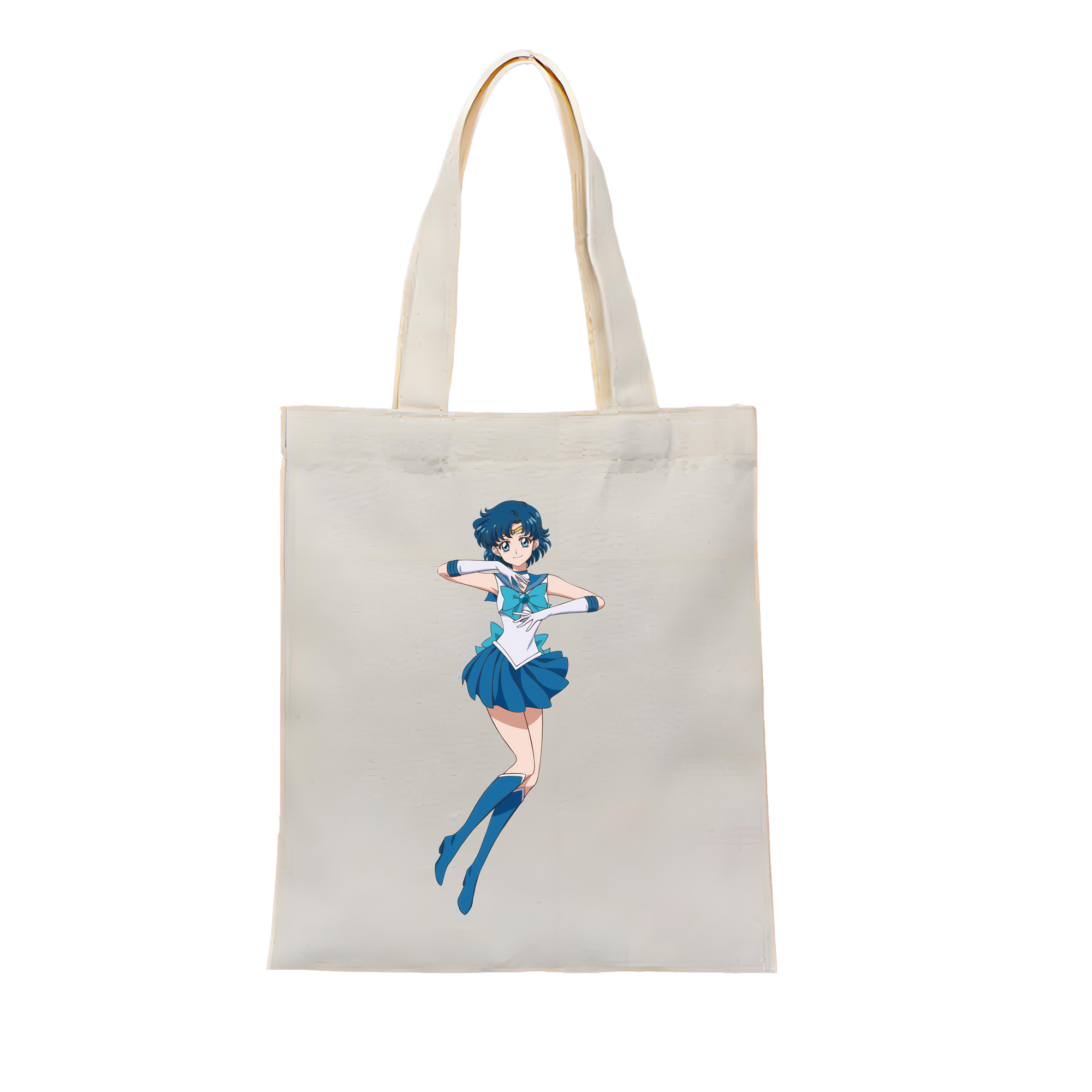（画像用） 美少女戦士セーラームーン 水野 亜美 みずの あみ Sailor Moon Mizuno Ami 縦型キャンバス生地手提げバッグ　トートバッグ