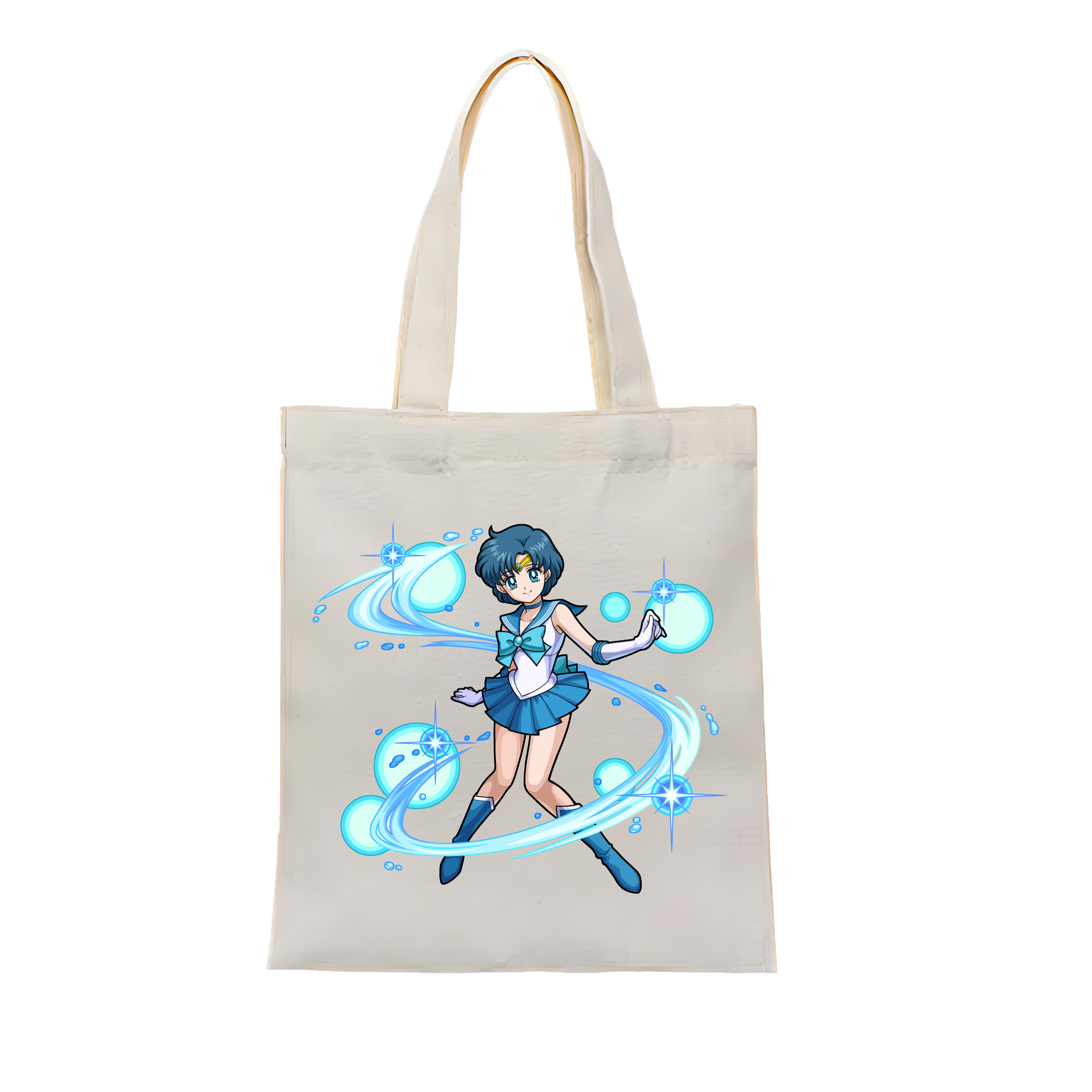（画像用） 美少女戦士セーラームーン 水野 亜美 みずの あみ Sailor Moon Mizuno Ami 縦型キャンバス生地手提げバッグ　トートバッグ