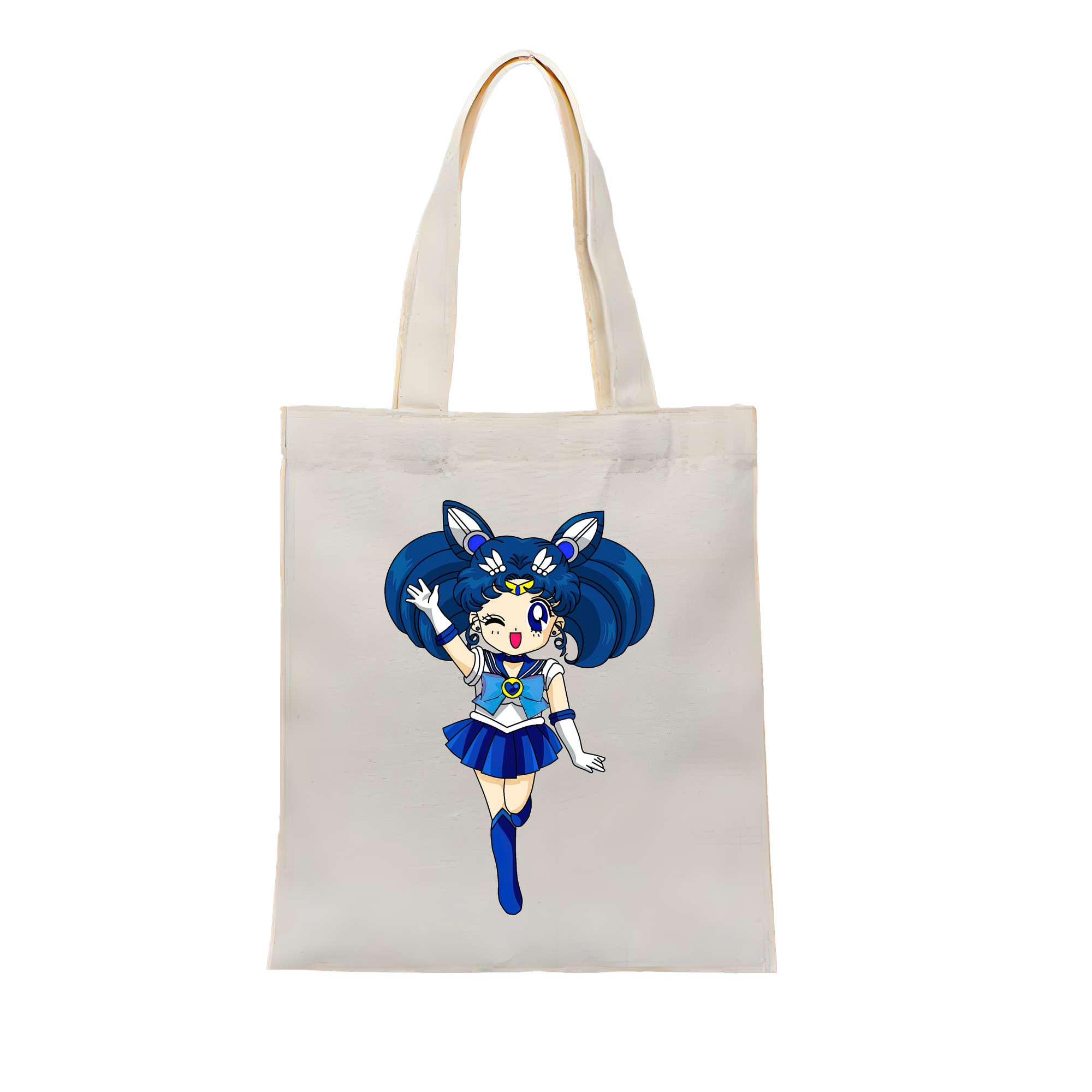 （画像用） 美少女戦士セーラームーン 水野 亜美 みずの あみ Sailor Moon Mizuno Ami 縦型キャンバス生地手提げバッグ　トートバッグ