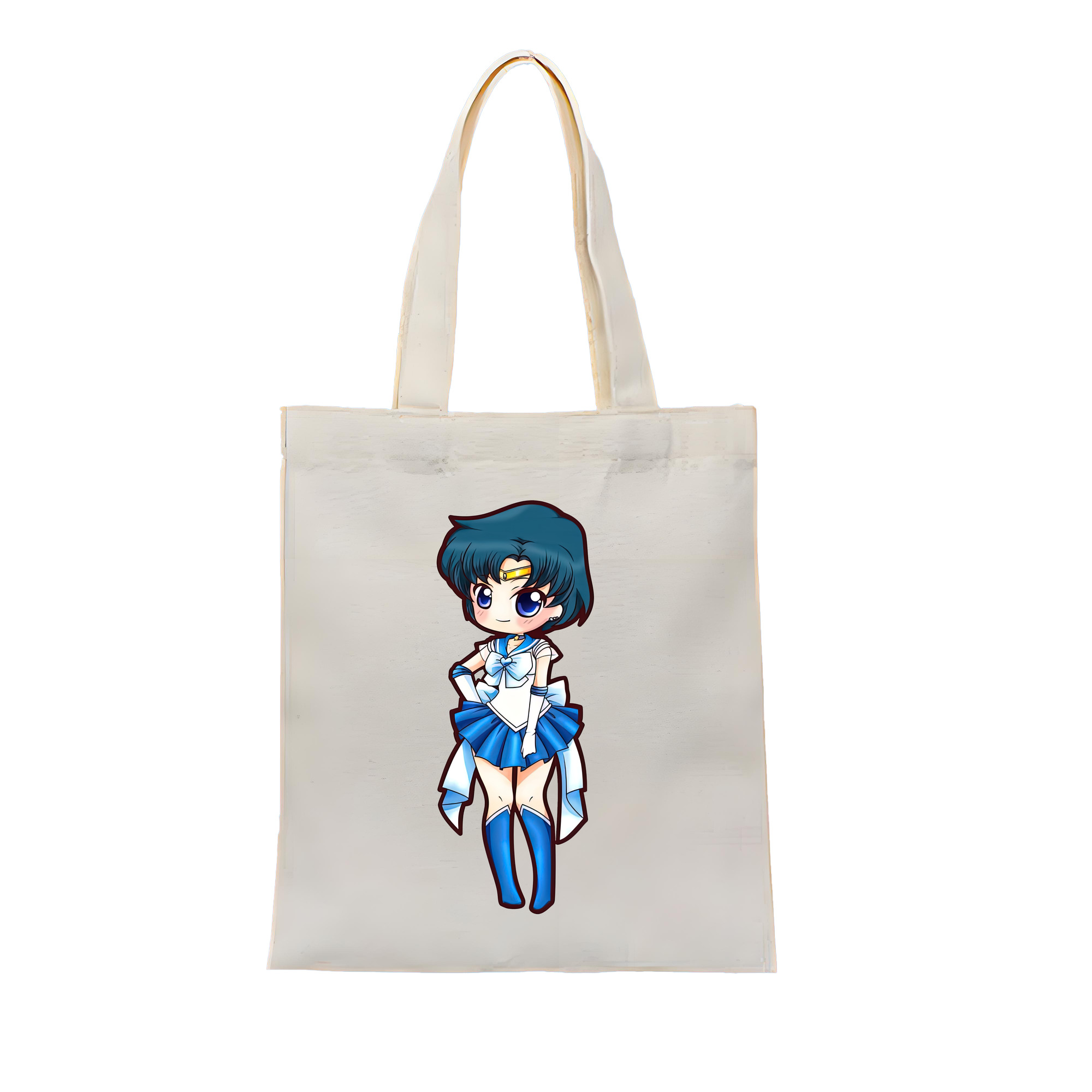 （画像用） 美少女戦士セーラームーン 水野 亜美 みずの あみ Sailor Moon Mizuno Ami 縦型キャンバス生地手提げバッグ　トートバッグ
