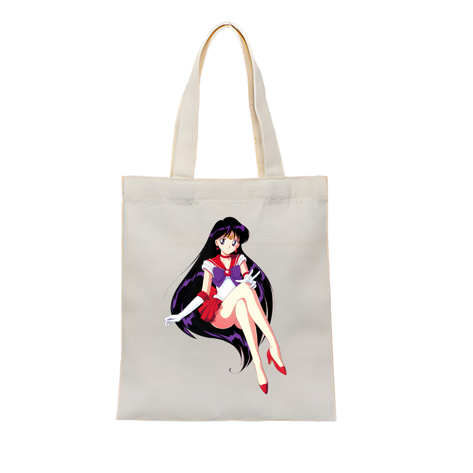（画像用） 美少女戦士セーラームーン 火野レイ ひの レイ Sailor Moon Hino Rei （セーラーマーズ,Sailor Mars） 縦型キャンバス生地手提げバッグ　トートバッグ