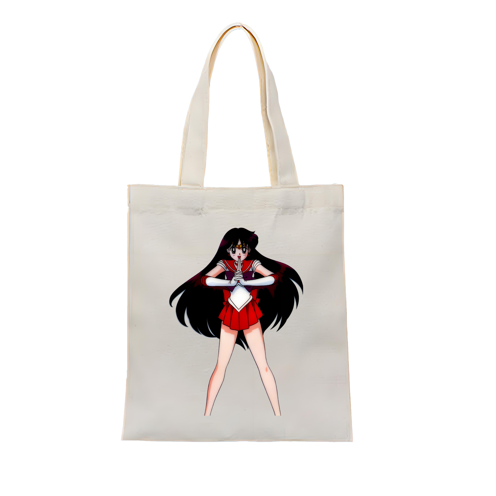 （画像用） 美少女戦士セーラームーン 火野レイ ひの レイ Sailor Moon Hino Rei （セーラーマーズ,Sailor Mars） 縦型キャンバス生地手提げバッグ　トートバッグ