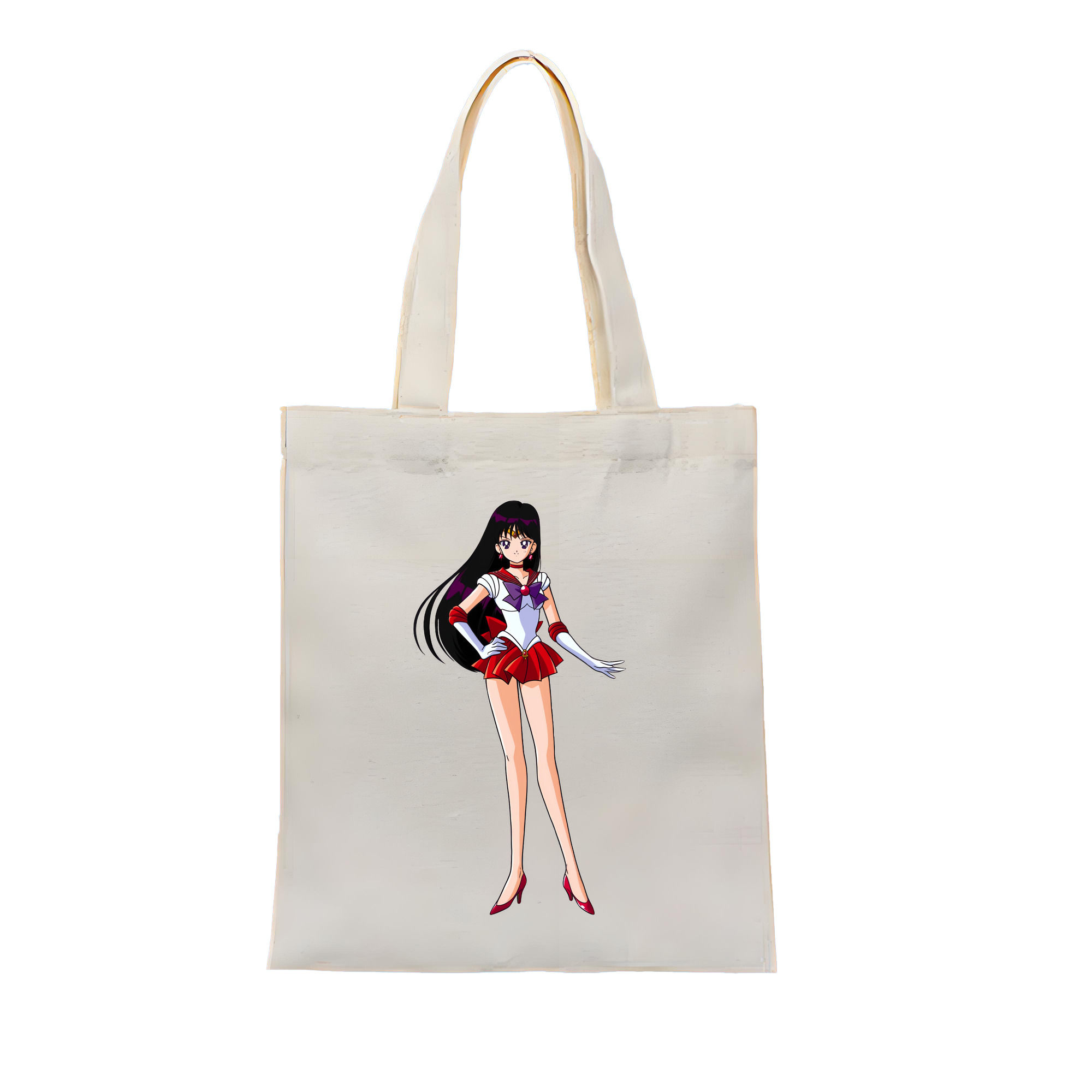 （画像用） 美少女戦士セーラームーン 火野レイ ひの レイ Sailor Moon Hino Rei （セーラーマーズ,Sailor Mars） 縦型キャンバス生地手提げバッグ　トートバッグ