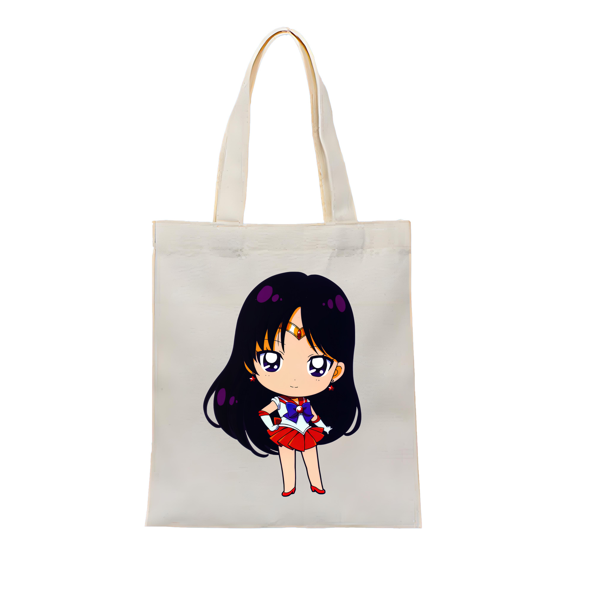 （画像用） 美少女戦士セーラームーン 火野レイ ひの レイ Sailor Moon Hino Rei （セーラーマーズ,Sailor Mars） 縦型キャンバス生地手提げバッグ　トートバッグ