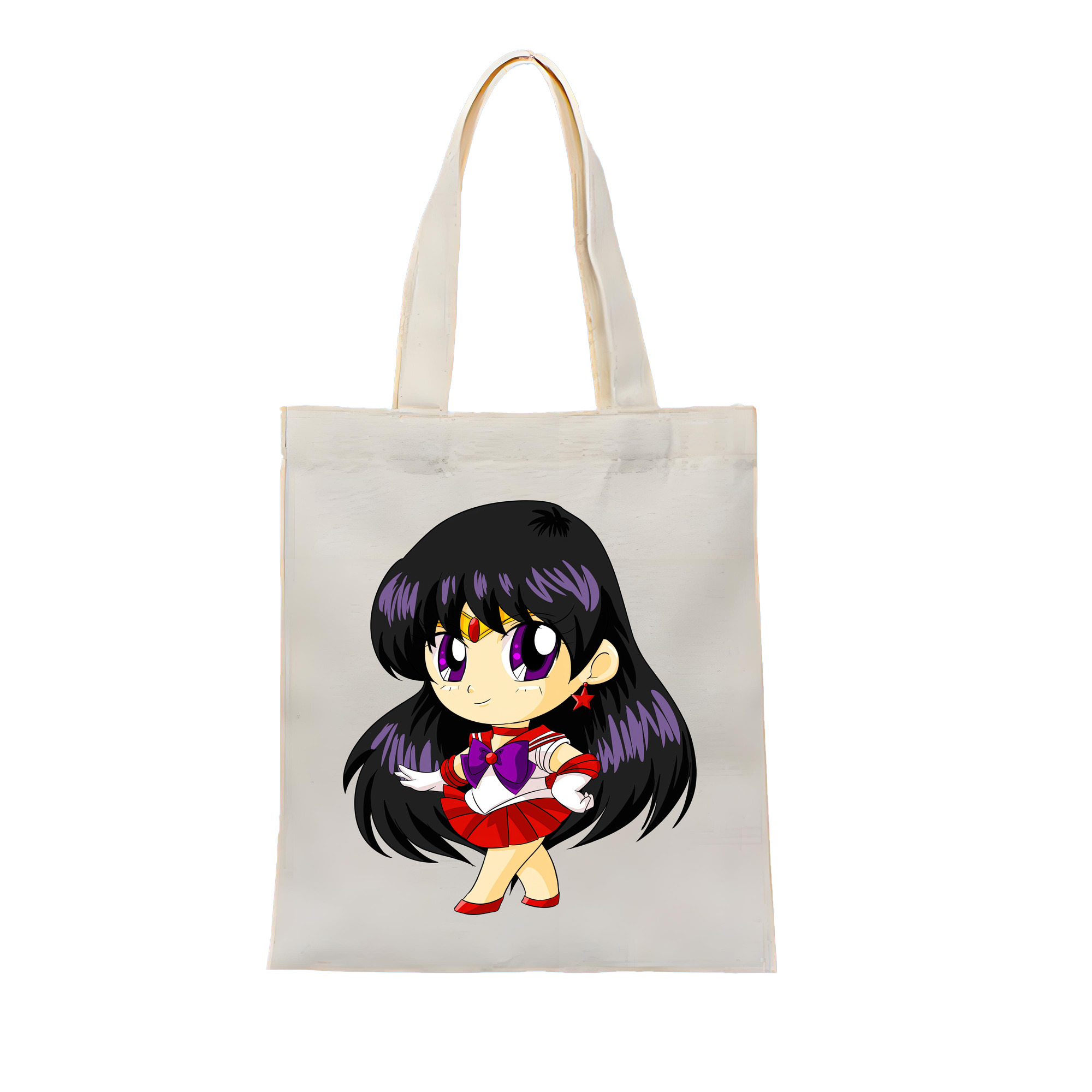 （画像用） 美少女戦士セーラームーン 火野レイ ひの レイ Sailor Moon Hino Rei （セーラーマーズ,Sailor Mars） 縦型キャンバス生地手提げバッグ　トートバッグ