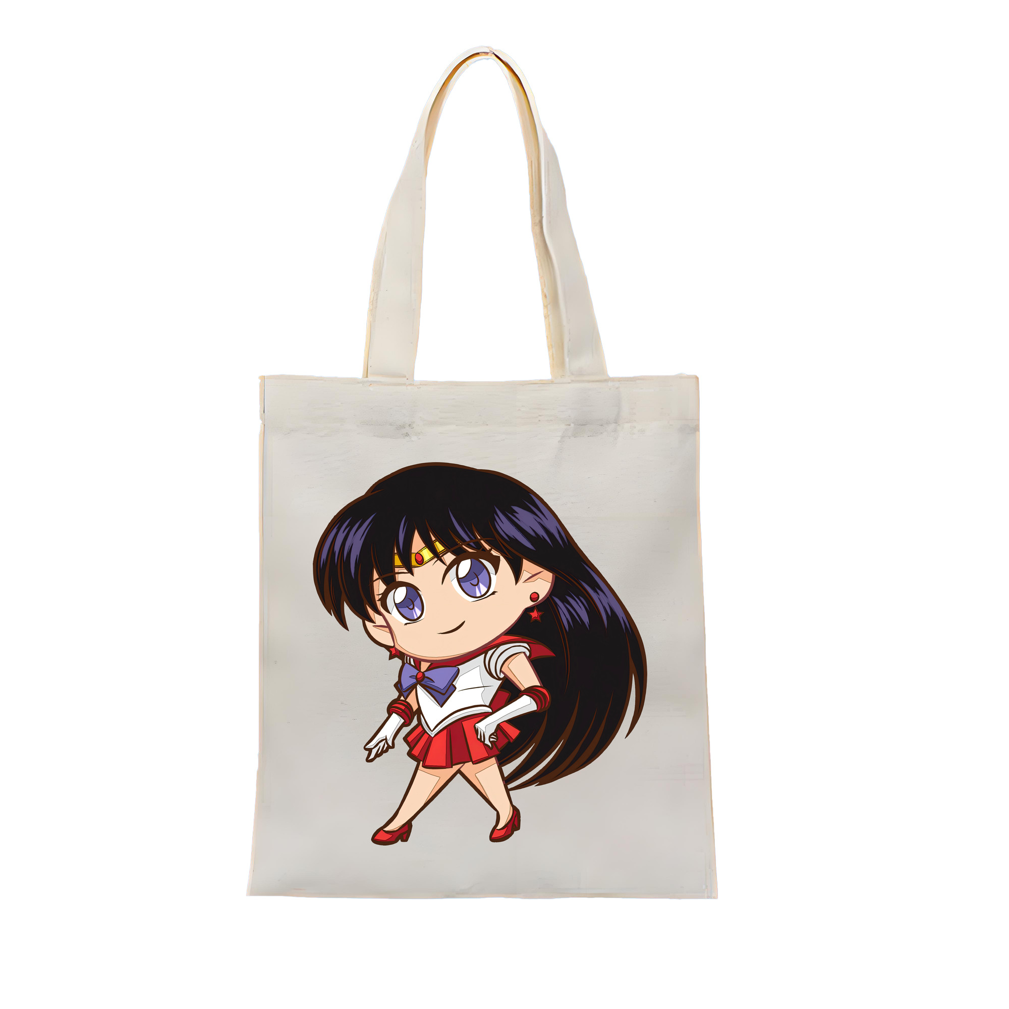 （画像用） 美少女戦士セーラームーン 火野レイ ひの レイ Sailor Moon Hino Rei （セーラーマーズ,Sailor Mars） 縦型キャンバス生地手提げバッグ　トートバッグ