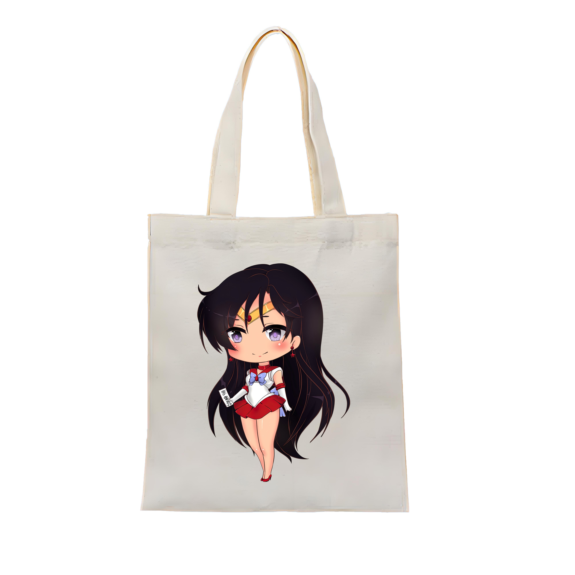 （画像用） 美少女戦士セーラームーン 火野レイ ひの レイ Sailor Moon Hino Rei （セーラーマーズ,Sailor Mars） 縦型キャンバス生地手提げバッグ　トートバッグ