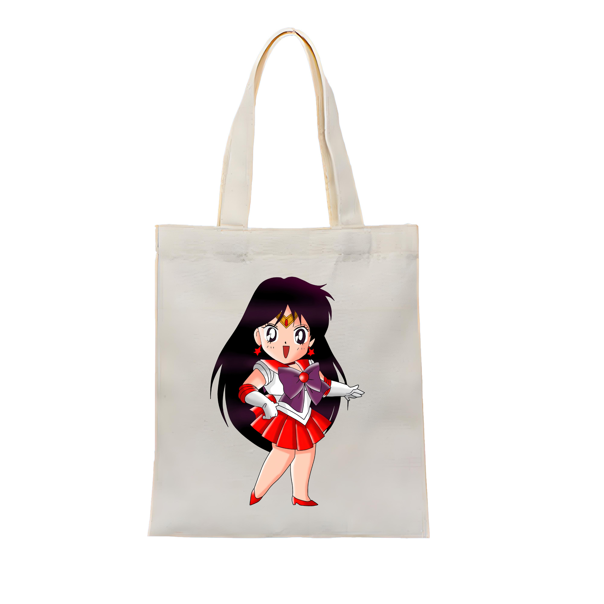 （画像用） 美少女戦士セーラームーン 火野レイ ひの レイ Sailor Moon Hino Rei （セーラーマーズ,Sailor Mars） 縦型キャンバス生地手提げバッグ　トートバッグ