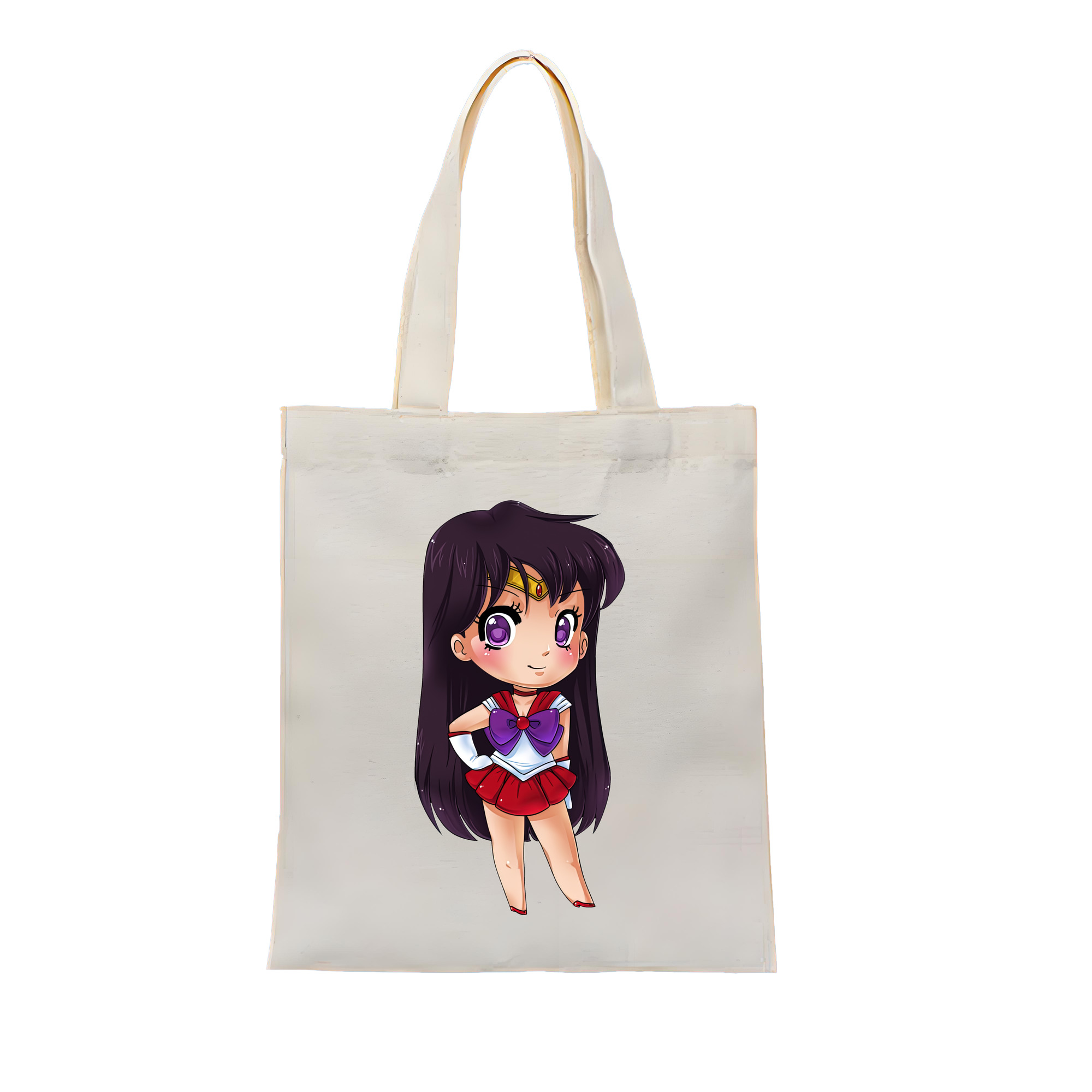（画像用） 美少女戦士セーラームーン 火野レイ ひの レイ Sailor Moon Hino Rei （セーラーマーズ,Sailor Mars） 縦型キャンバス生地手提げバッグ　トートバッグ