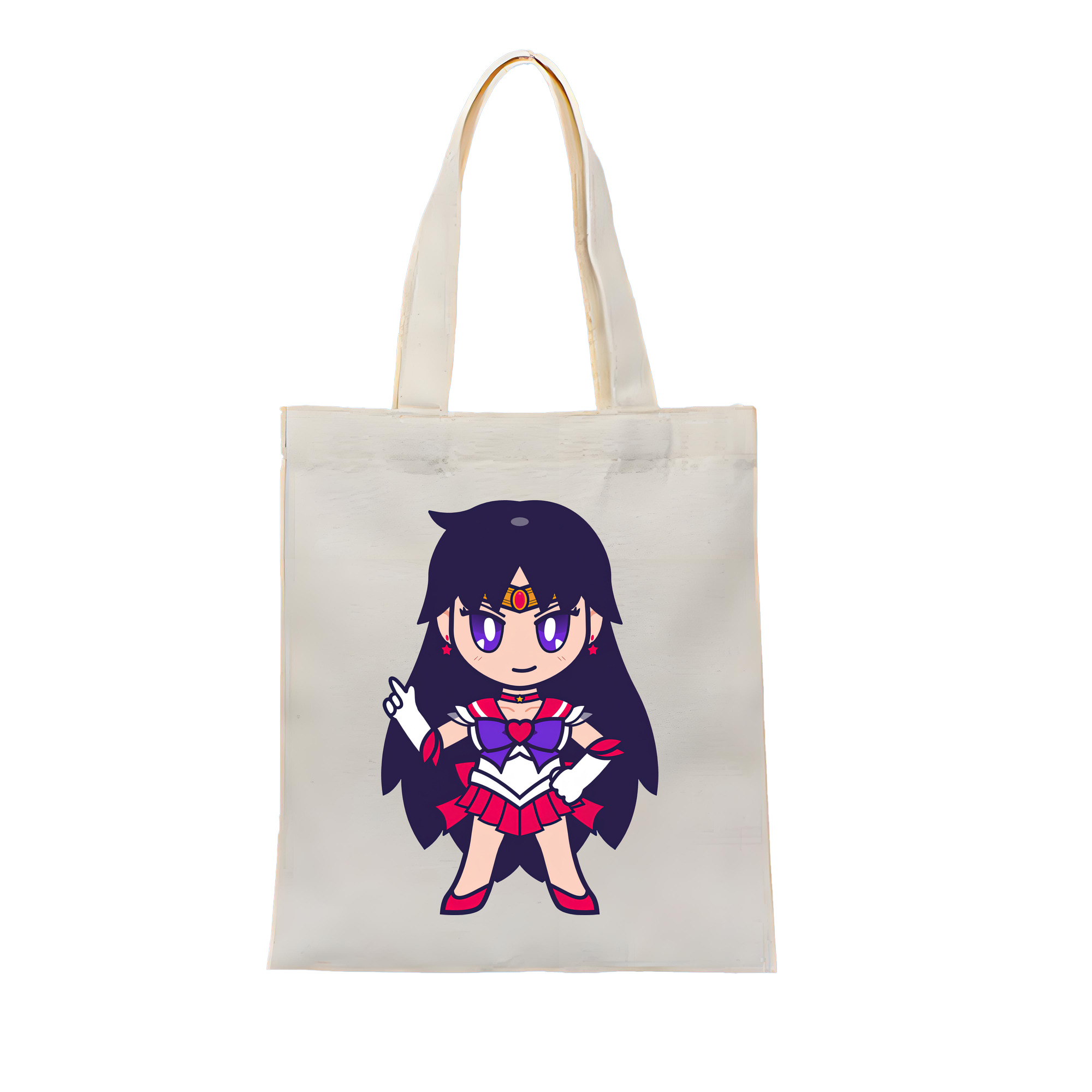 （画像用） 美少女戦士セーラームーン 火野レイ ひの レイ Sailor Moon Hino Rei （セーラーマーズ,Sailor Mars） 縦型キャンバス生地手提げバッグ　トートバッグ