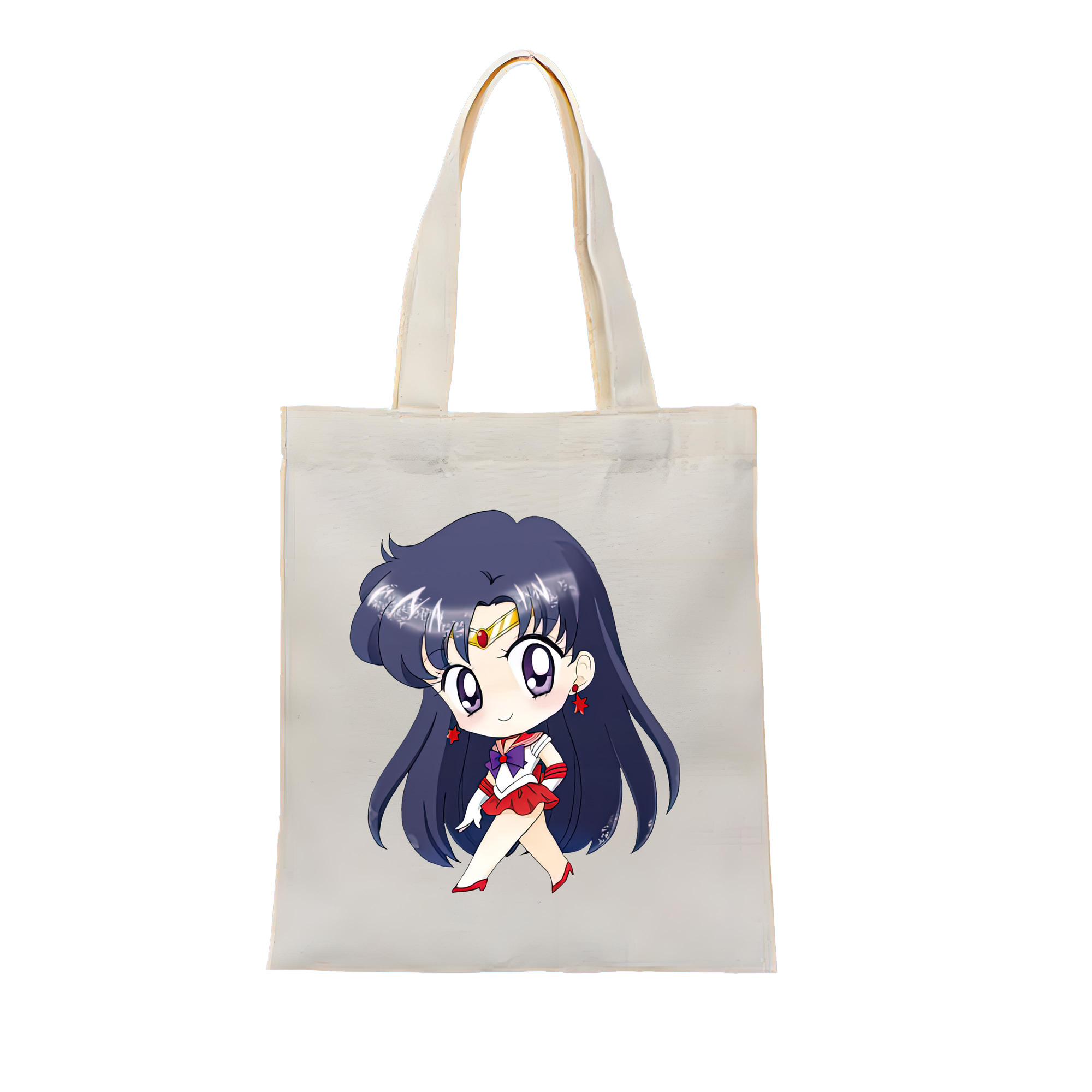 （画像用） 美少女戦士セーラームーン 火野レイ ひの レイ Sailor Moon Hino Rei （セーラーマーズ,Sailor Mars） 縦型キャンバス生地手提げバッグ　トートバッグ