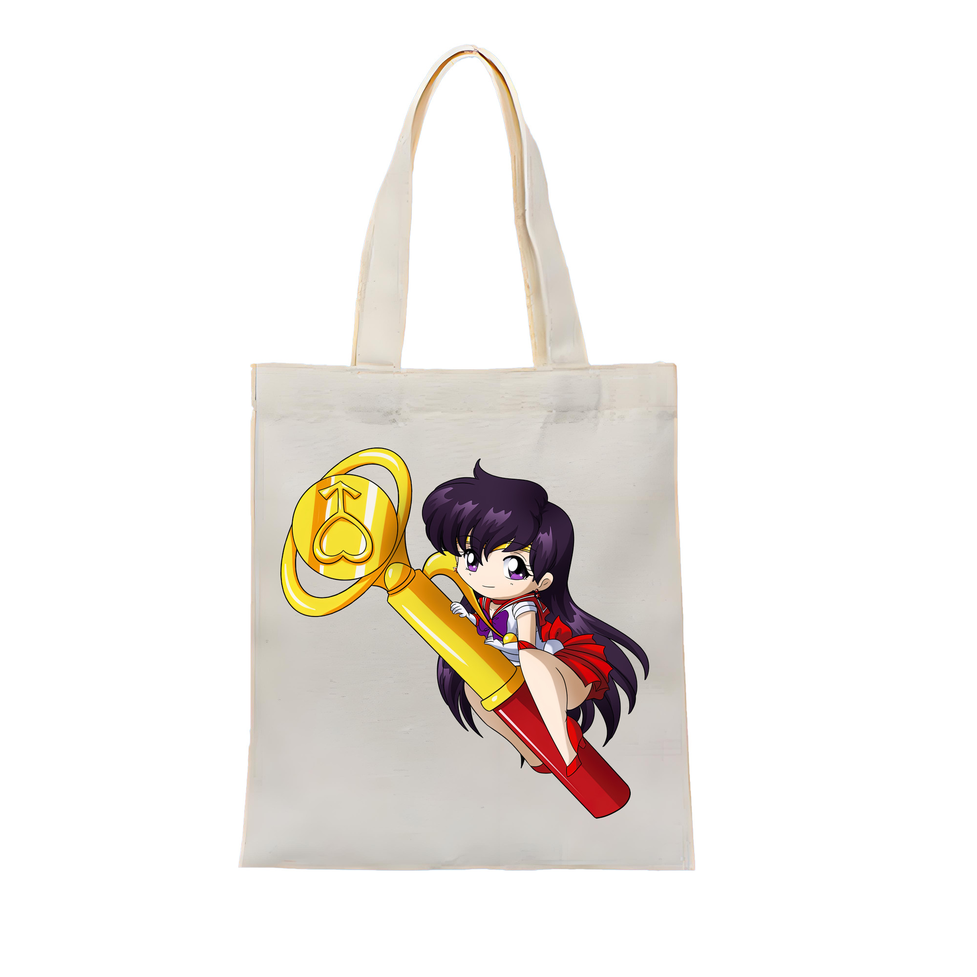 （画像用） 美少女戦士セーラームーン 火野レイ ひの レイ Sailor Moon Hino Rei （セーラーマーズ,Sailor Mars） 縦型キャンバス生地手提げバッグ　トートバッグ