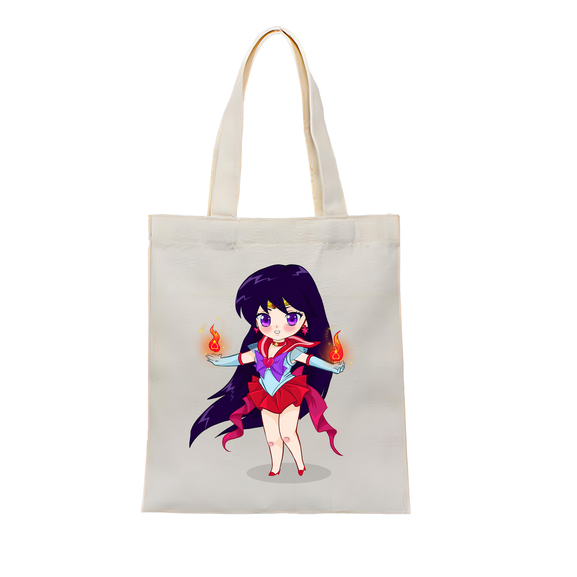 （画像用） 美少女戦士セーラームーン 火野レイ ひの レイ Sailor Moon Hino Rei （セーラーマーズ,Sailor Mars） 縦型キャンバス生地手提げバッグ　トートバッグ