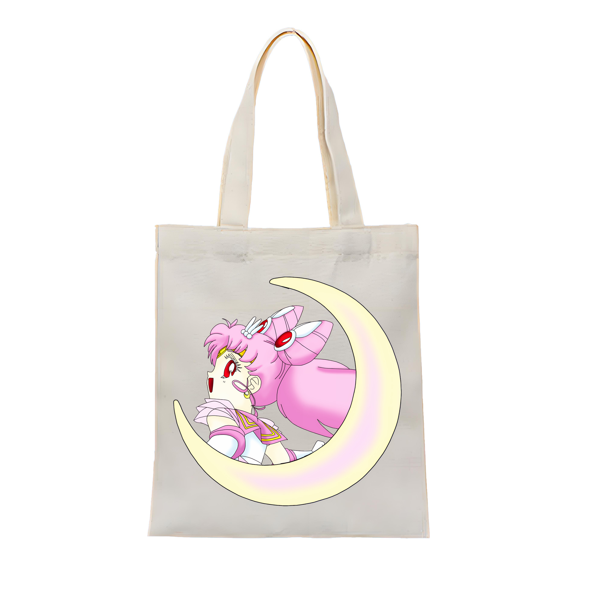 （画像用） 美少女戦士セーラームーン ちびうさ Sailor Moon Chibiusa Tsukino Usagi Small Lady Serenity 縦型キャンバス生地手提げバッグ　トートバッグ