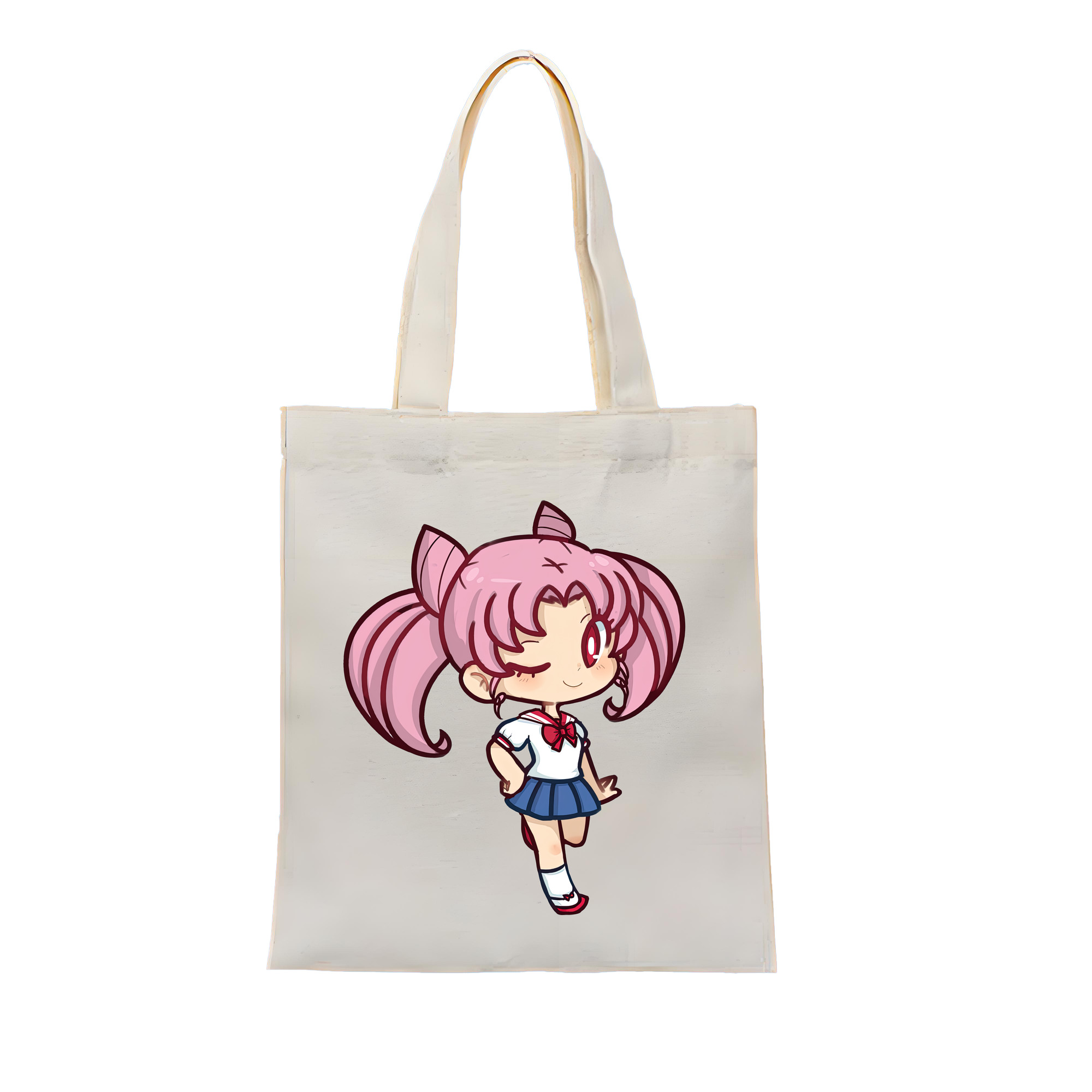 （画像用） 美少女戦士セーラームーン ちびうさ Sailor Moon Chibiusa Tsukino Usagi Small Lady Serenity 縦型キャンバス生地手提げバッグ　トートバッグ