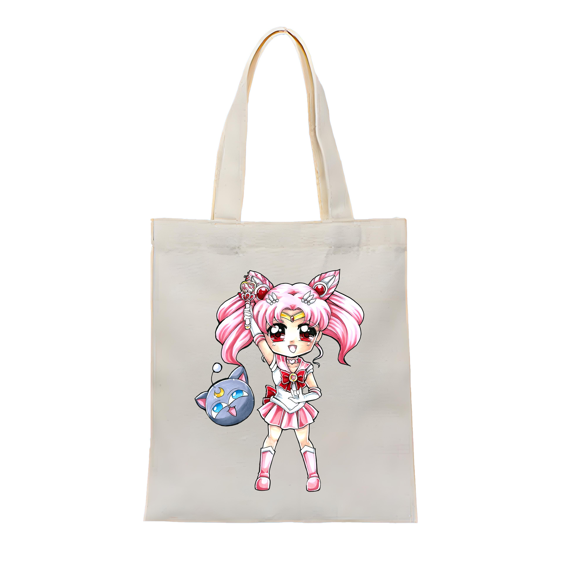 （画像用） 美少女戦士セーラームーン ちびうさ Sailor Moon Chibiusa Tsukino Usagi Small Lady Serenity 縦型キャンバス生地手提げバッグ　トートバッグ
