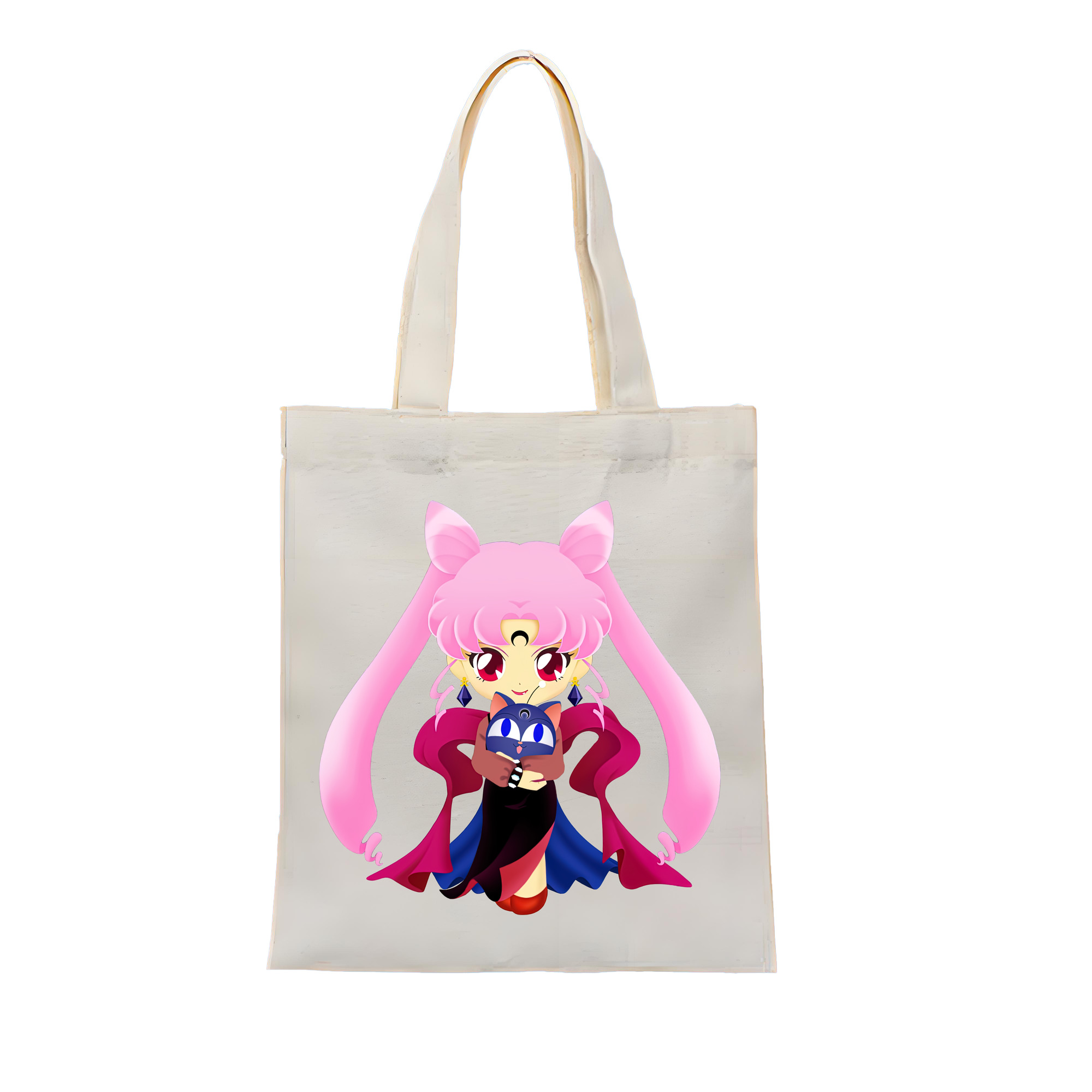（画像用） 美少女戦士セーラームーン ちびうさ Sailor Moon Chibiusa Tsukino Usagi Small Lady Serenity 縦型キャンバス生地手提げバッグ　トートバッグ