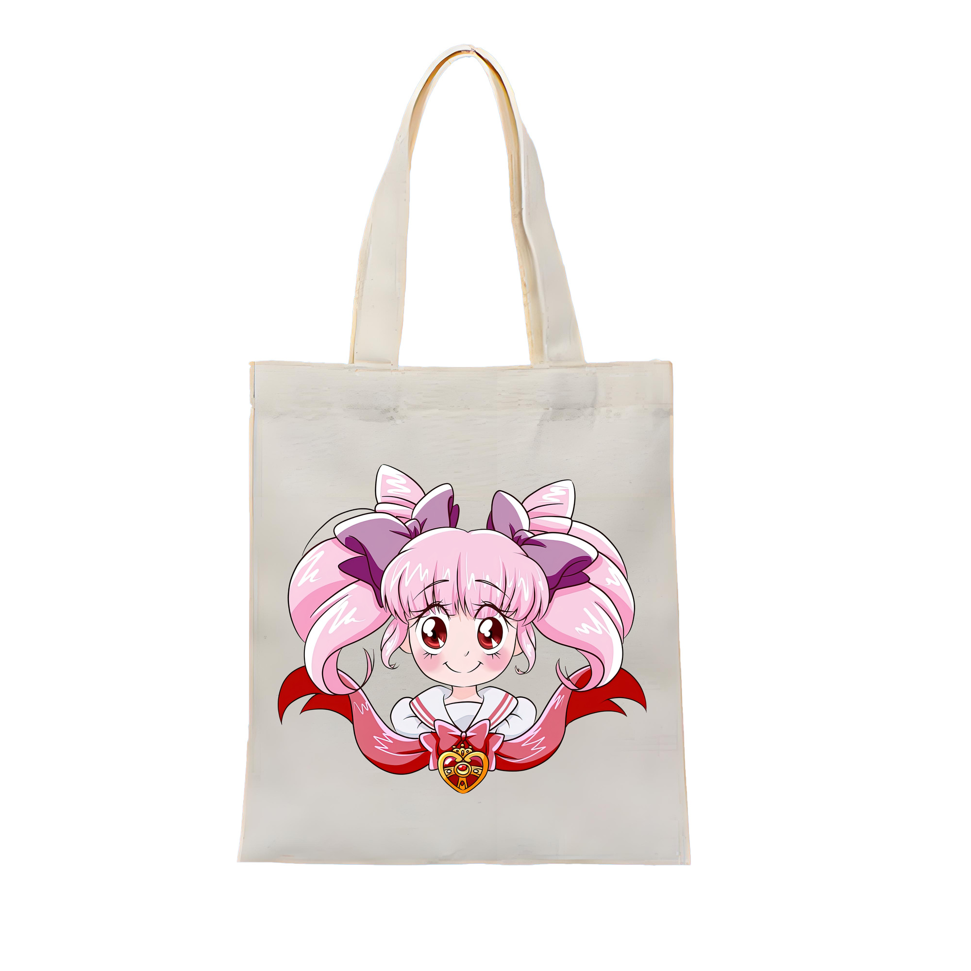 （画像用） 美少女戦士セーラームーン ちびうさ Sailor Moon Chibiusa Tsukino Usagi Small Lady Serenity 縦型キャンバス生地手提げバッグ　トートバッグ