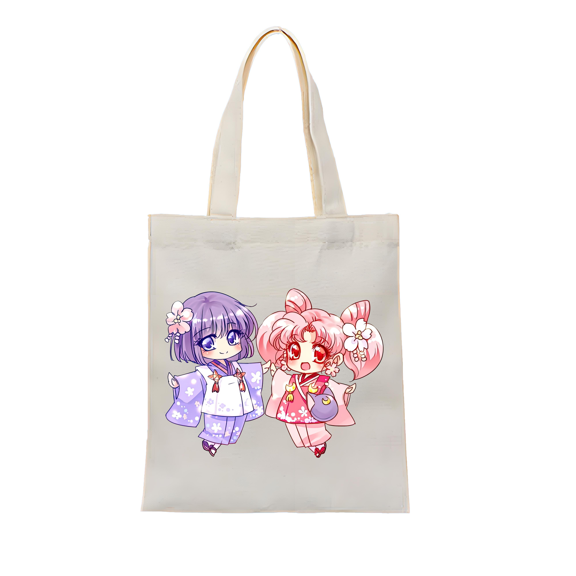 （画像用） 美少女戦士セーラームーン ちびうさ Sailor Moon Chibiusa Tsukino Usagi Small Lady Serenity 縦型キャンバス生地手提げバッグ　トートバッグ