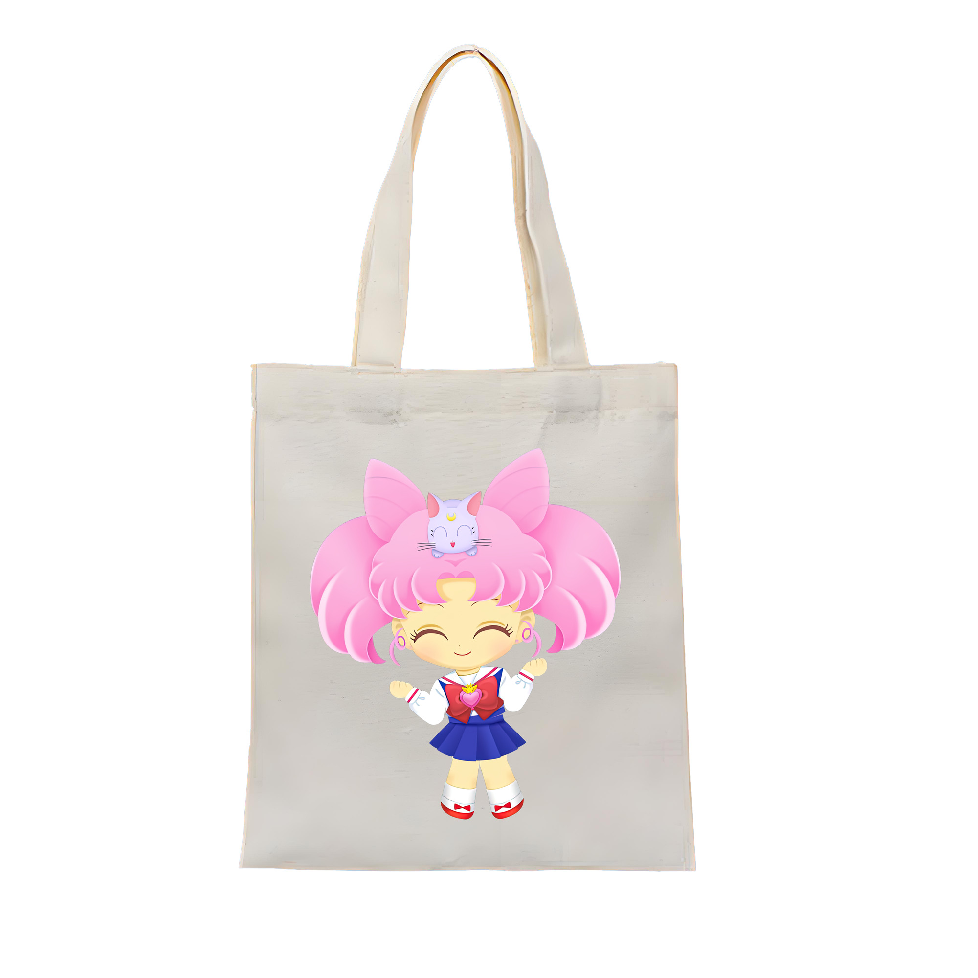 （画像用） 美少女戦士セーラームーン ちびうさ Sailor Moon Chibiusa Tsukino Usagi Small Lady Serenity 縦型キャンバス生地手提げバッグ　トートバッグ
