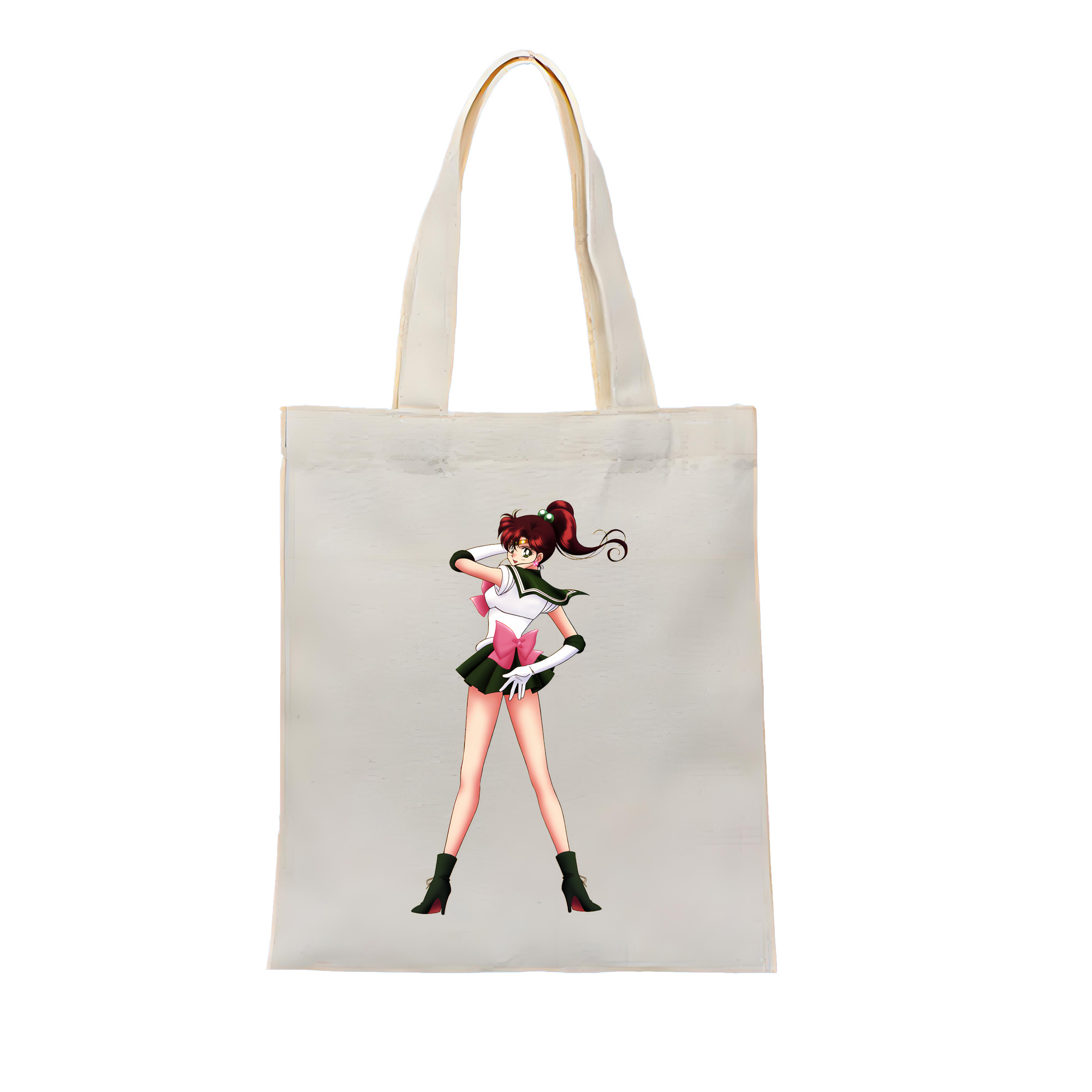 （画像用） 美少女戦士セーラームーン 木野 まこと きの まこと Sailor Moon Kino Makoto （セーラージュピター；Sailor Jupiter） 縦型キャンバス生地手提げバッグ　トートバッグ